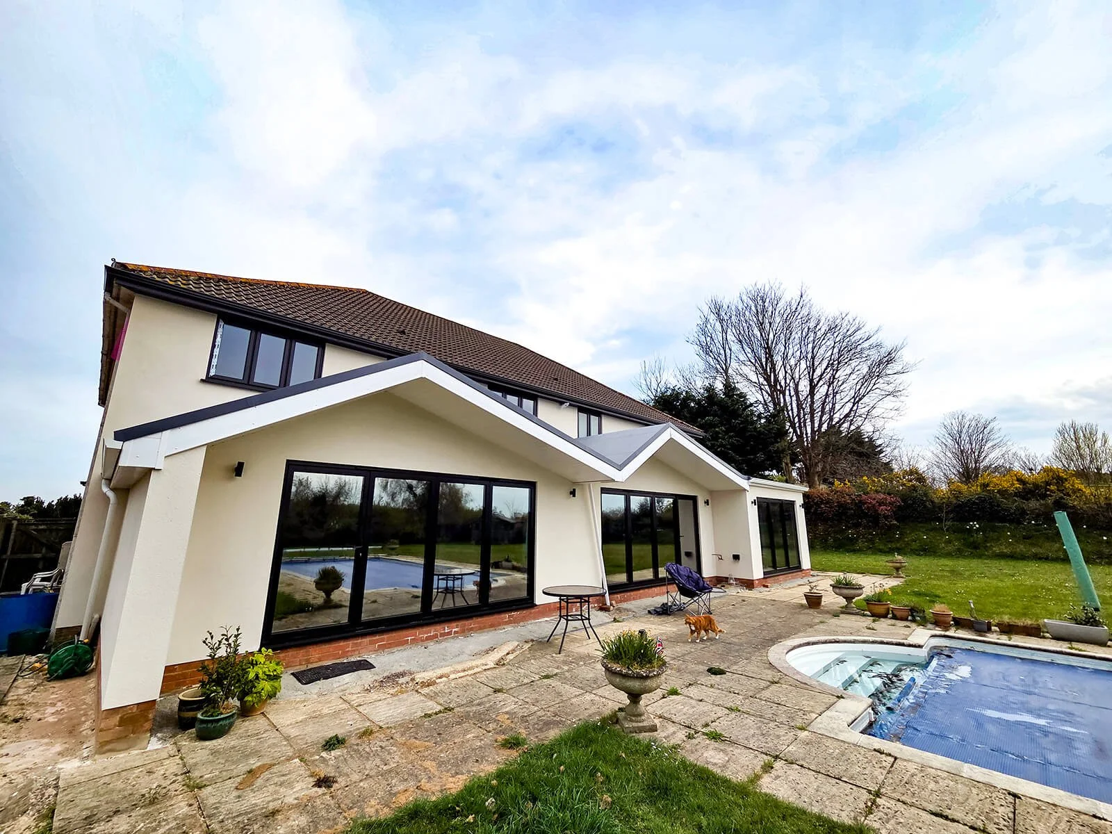 modern home with internal sun control window film installed vista 28