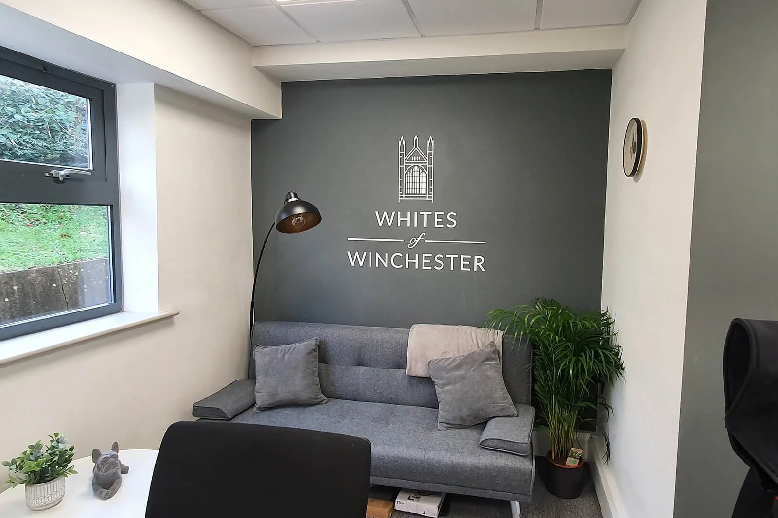 bespoke wall vinyl decal for Whites of Winchester