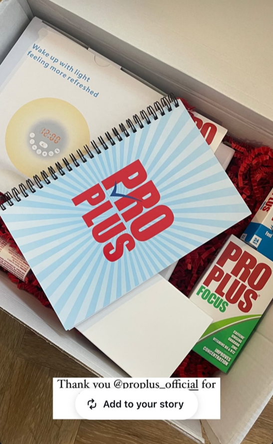Spiral bound notebook with the words 'Pro Plus' in large red letters