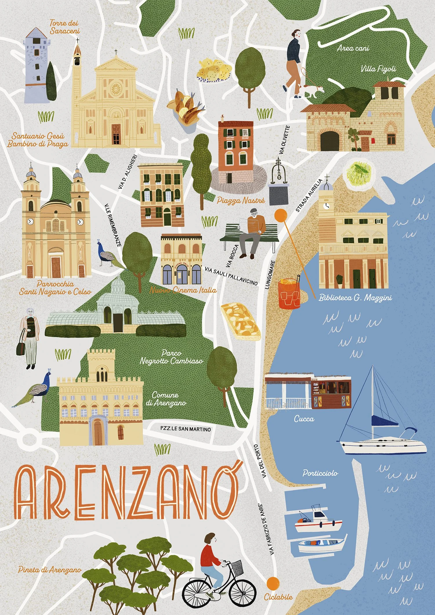 ARENZANO ILLUSTRATED MAPS