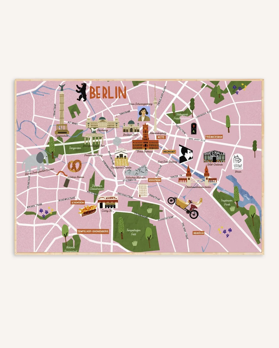 Mappa illustrata di Berlino
