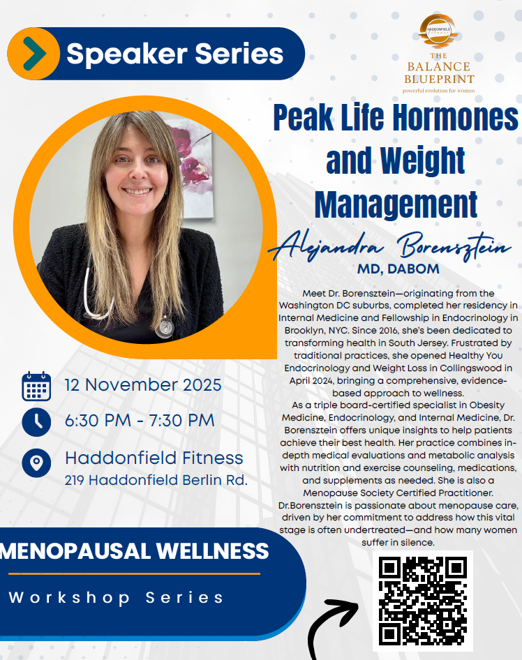 Speaker Series, Peak Life Hormones and Weight Management- Haddonfield Fitness