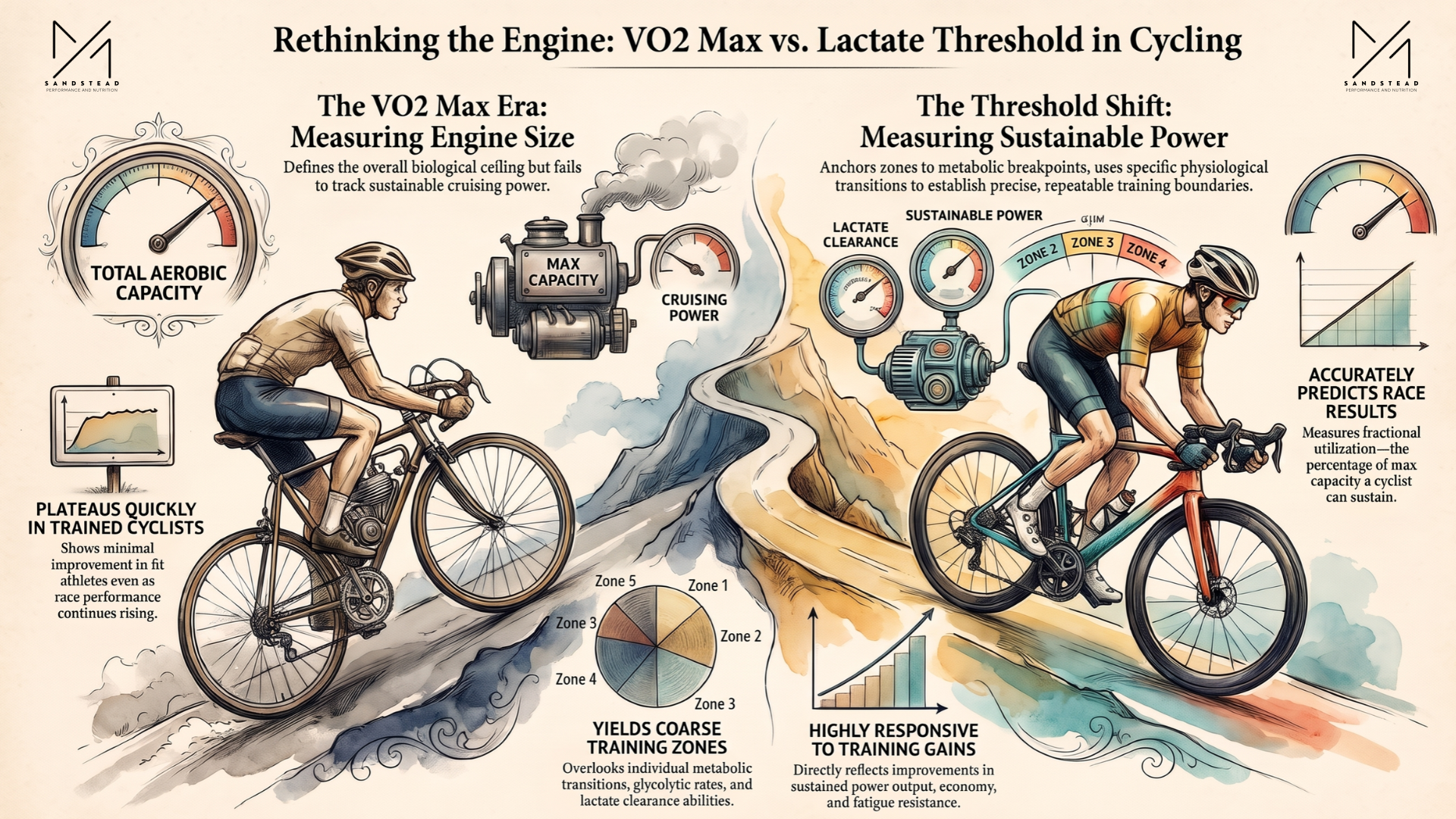 Why Cycling Training Zones Shifted from VO2 Max to Lactate Threshold (And When It Happened)