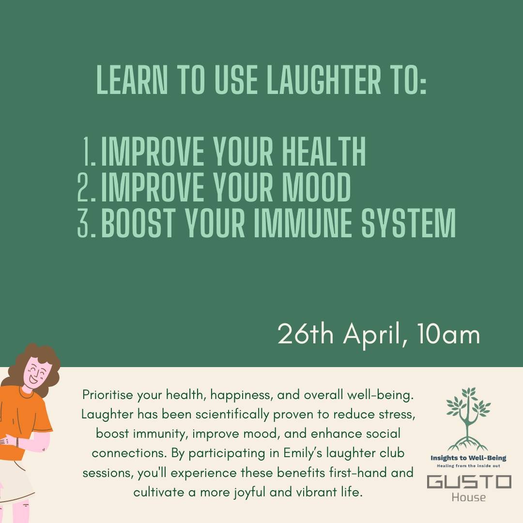 Join us for Collingham's New Laughter Club! Friday 26th April, 10am-11am with Insights to Well-Being 

Laughter Club is a unique and uplifting community gathering that combines the principles of laughter yoga with playful exercises and deep breathing