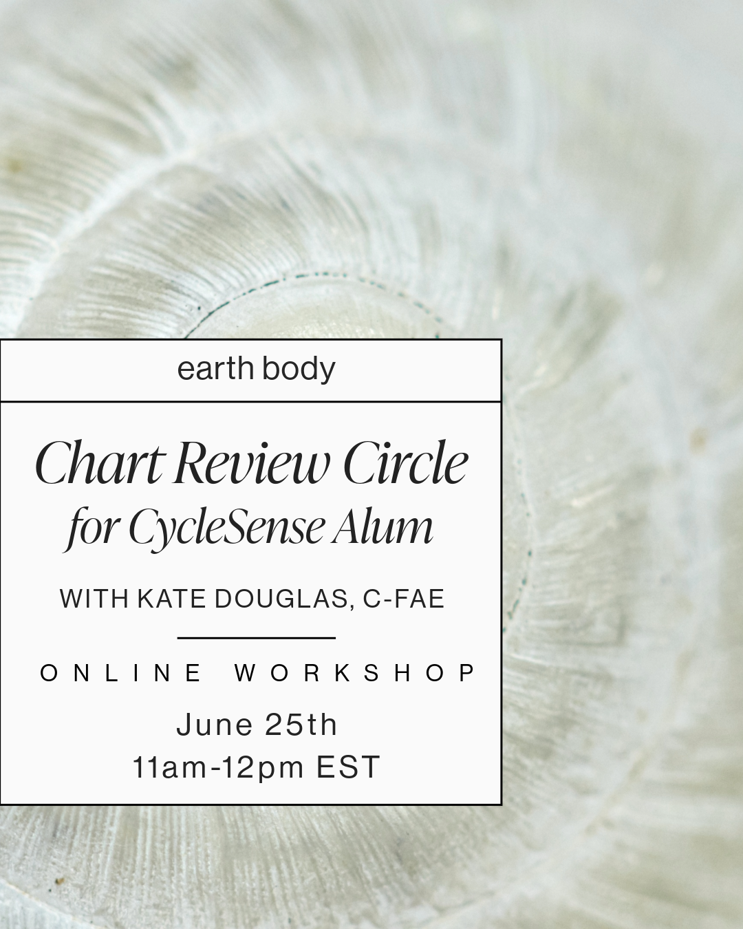 Chart Review Circle with Kate Douglas, C-FAE