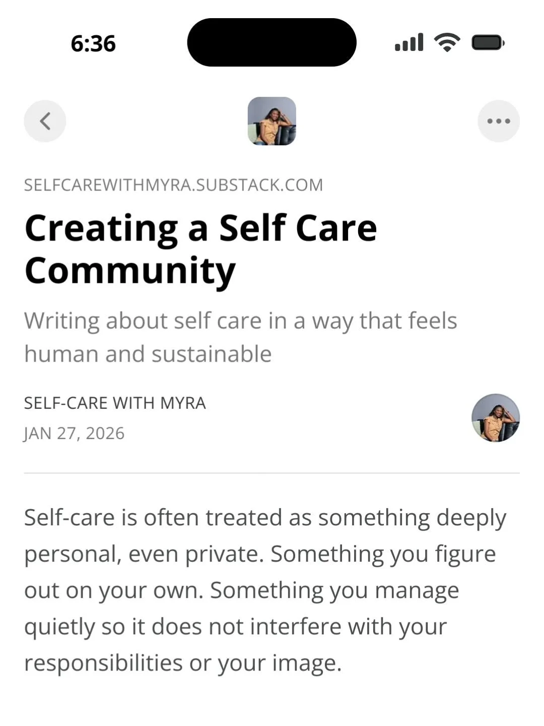 I created a Substack as a quieter place to write about self care in a way that feels human and sustainable.
This space is for reflection, boundaries, rest, and honesty. Not productivity disguised as wellness. Not constant visibility. Just thoughtful 