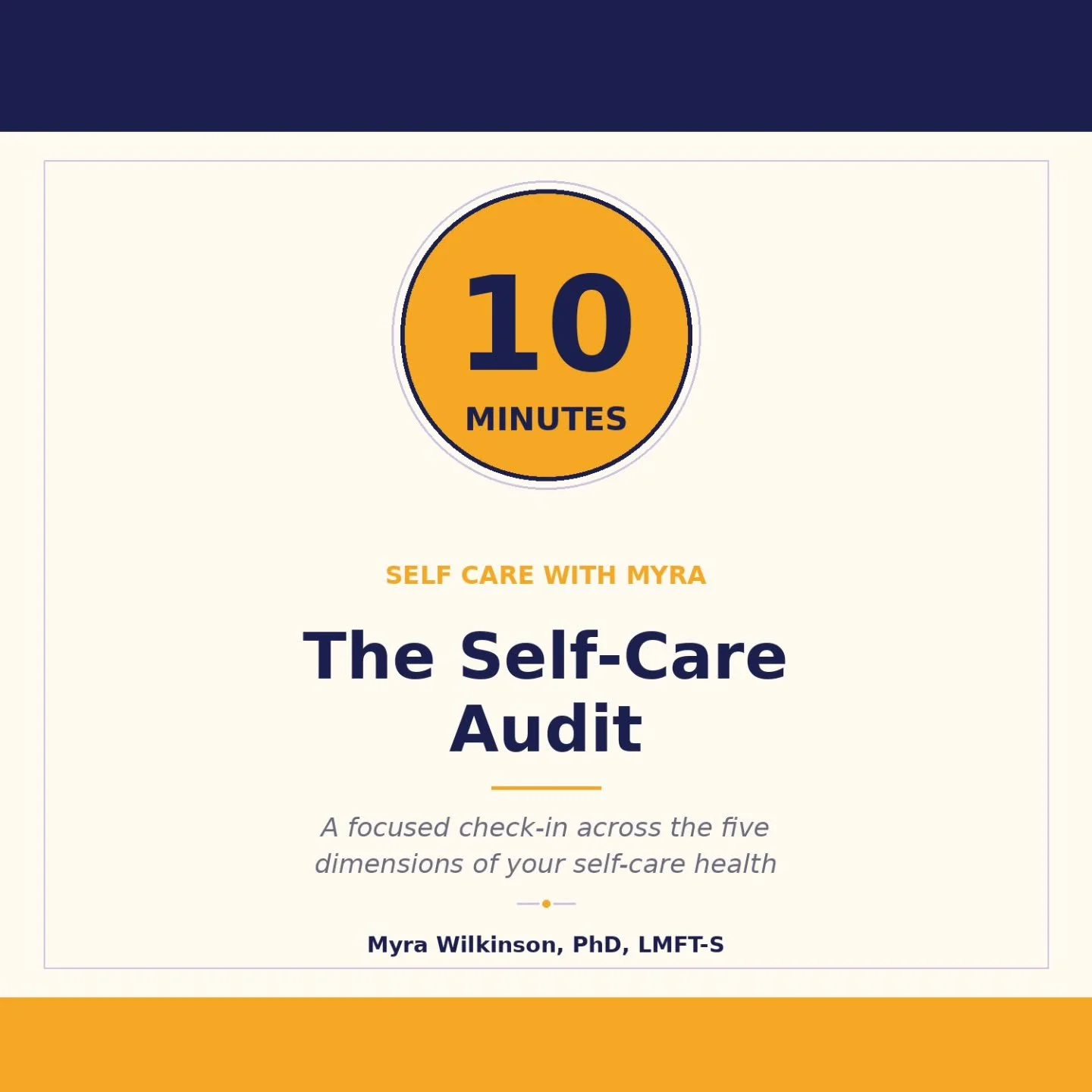 Something new and free for you, friends.

The 10-Minute Self-Care Audit is now available, and I want to put it in your hands.

You know that feeling when something seems off but you cannot quite name what? When you sense you have been running on fume