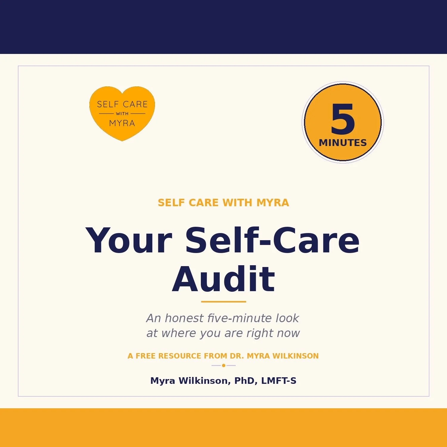 Self-Care Audit