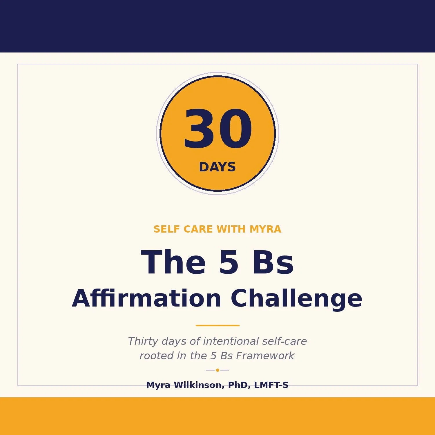 The 5 Bs  30 Day Affirmation Challenge