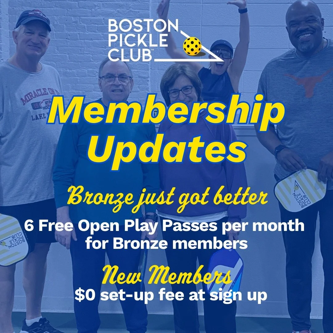 In membership news, we have a couple of exciting updates. 

For existing and new members: our Bronze membership now includes 6 free Open Play passes to use during certain off peak times. For new members, we eliminated the set-up fee!

Click the link 