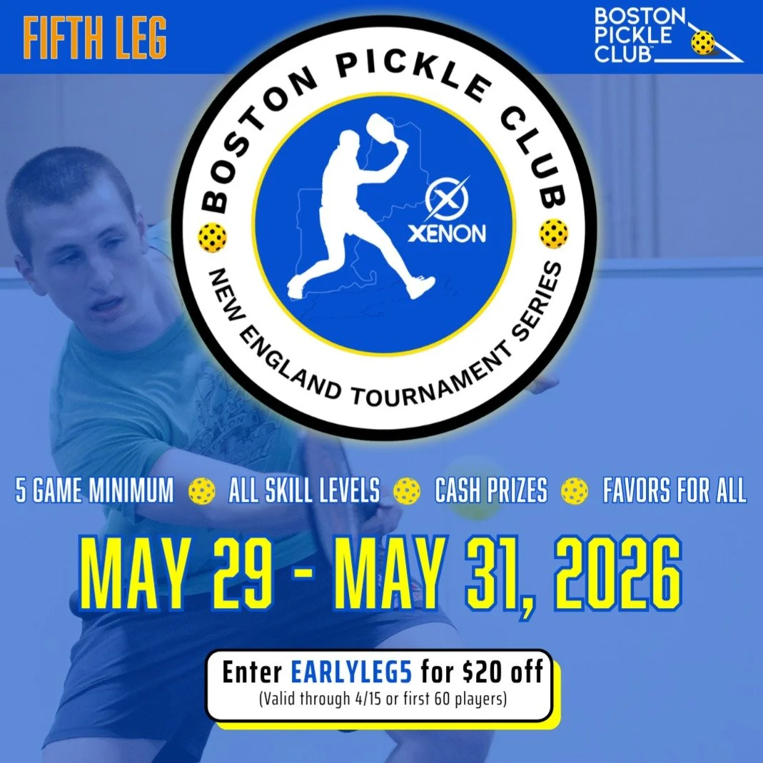 Don't miss out on the PENULTIMATE LEG of the New England Tournament Series!

Our Early Bird Special is still on: Sign up by 4/15 or be one of our first 60 registrants and save $20 on your registration with code EARLYLEG5.

No partner? No problem. Sec