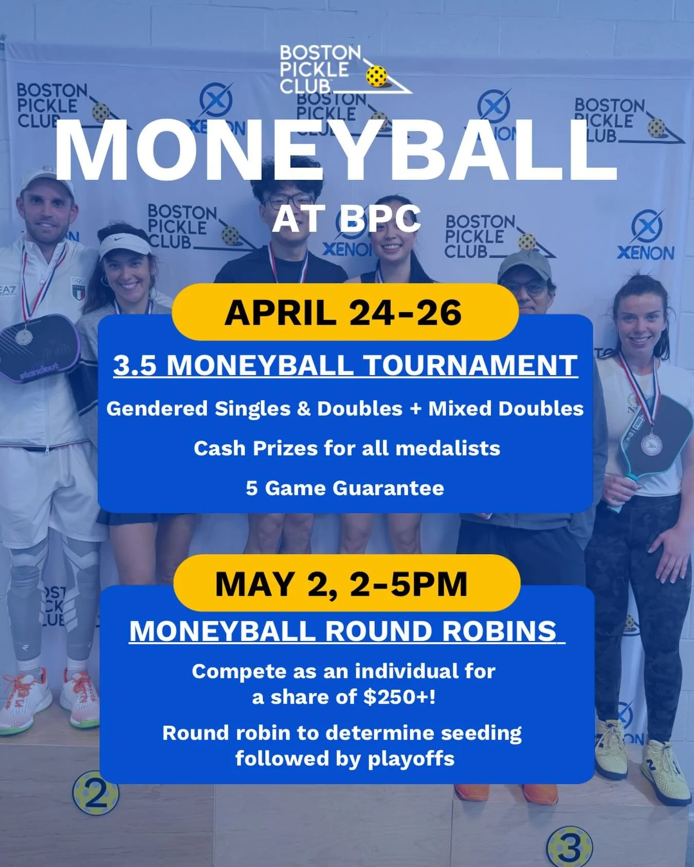 Have you been itching to play for a little bit more than just bragging rights? Well here is your chance! Play in one of our upcoming Moneyball events for the chance to win cold hard cash.

Our 3.5 Moneyball Tournament is coming this weekend, and our 