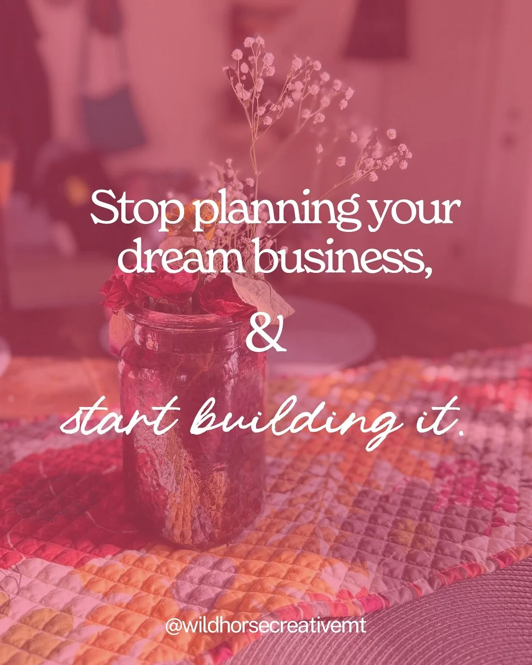 From the wise words of the Goal Digger Podcast 🙌🏼 

#midweekmotivation #wildhorsecreativemt #smallbusiness