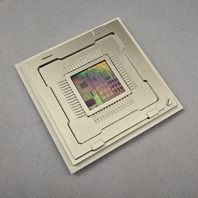 Large-scale microchip model fabricated for PWC innovation showcase
