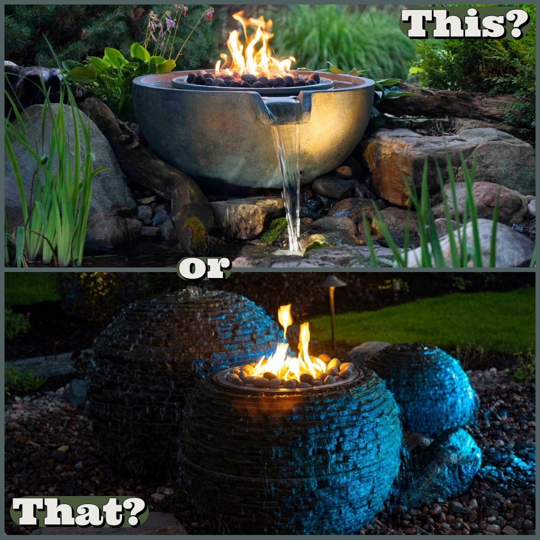 The Spillway fountain and Slate fountain style are the two most popular styles. So...
ㅤ
Spillway fire fountain or Slate fire fountain?