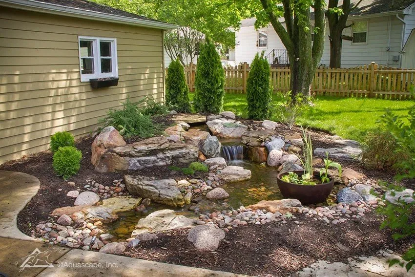 Waterfall and pond combination Aquascape