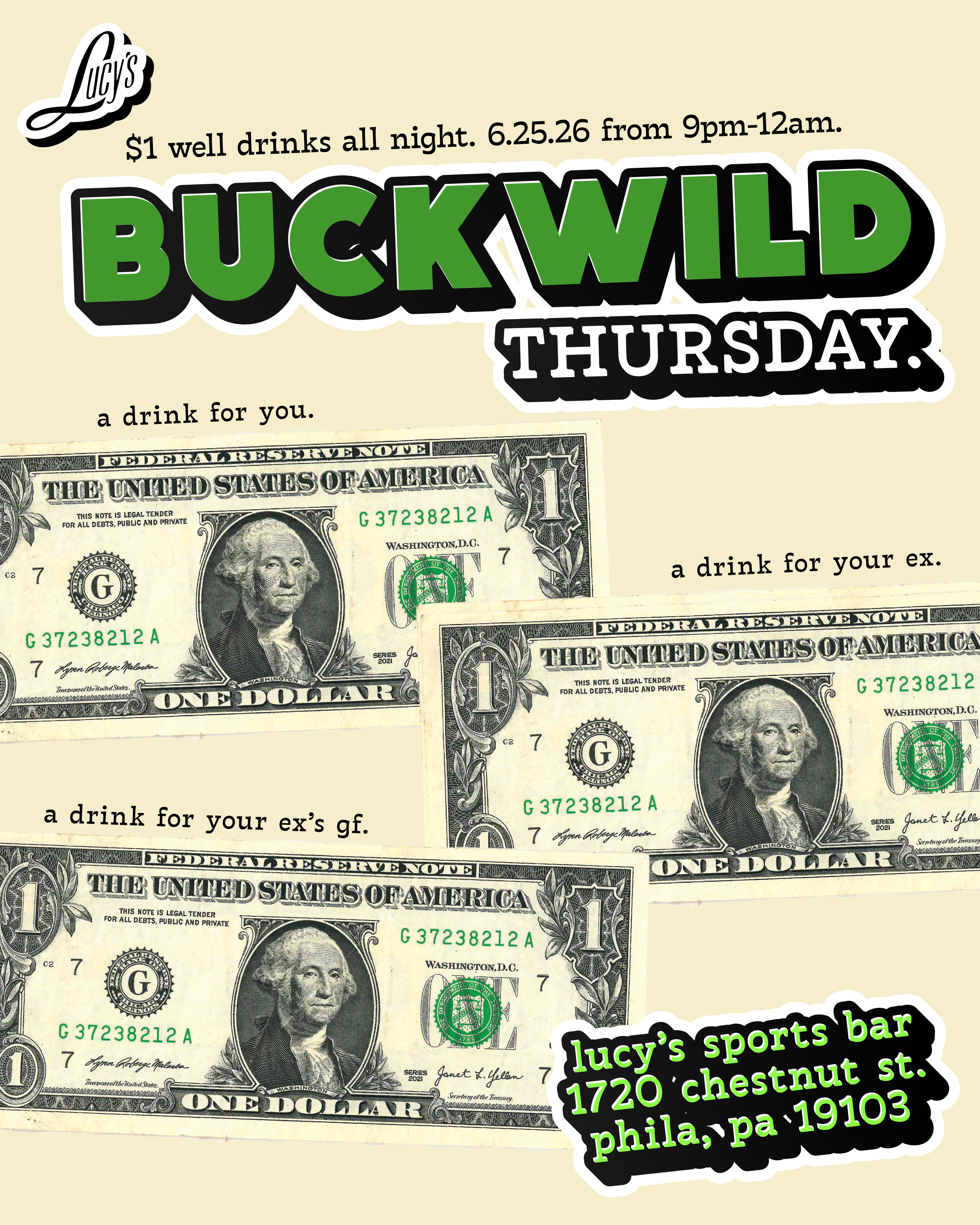 Buckwild Thursday w/ DJ Evan Edge (9PM-12AM)