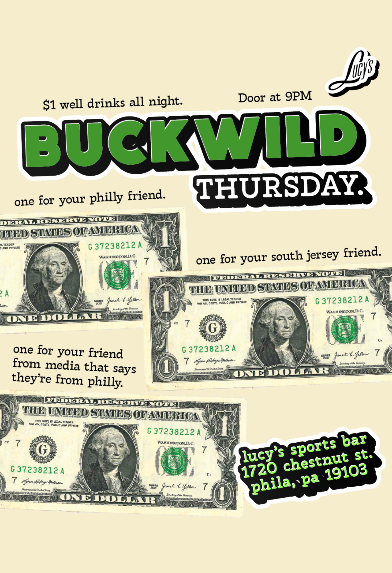 Buckwild Thursday w/ DJ Evan Edge (10PM-2AM) 