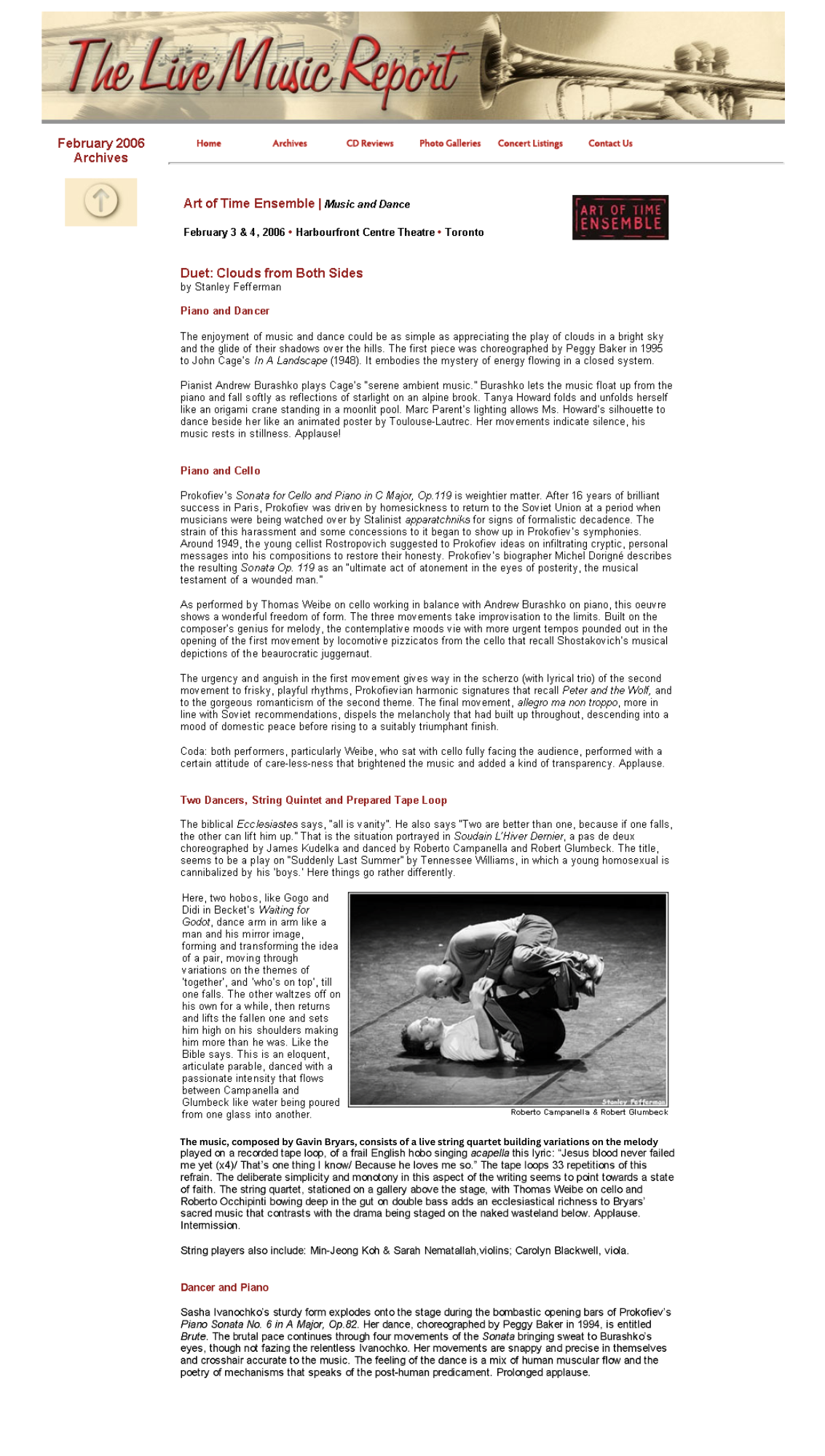 The Live Music Report, February 2006