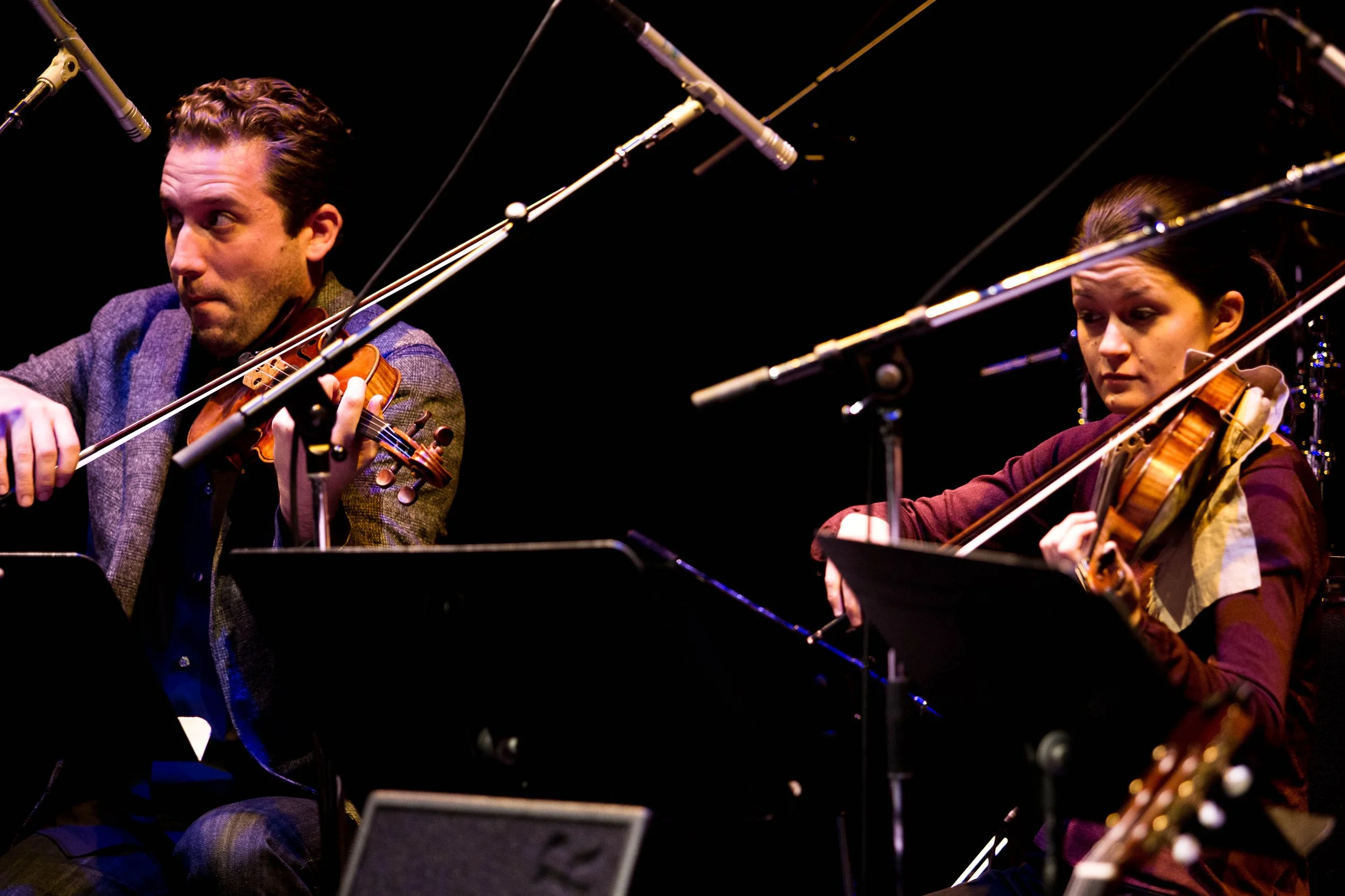  From left to right: Benjamin Bowman, Veronique Mathieu Photo by John Lauener 