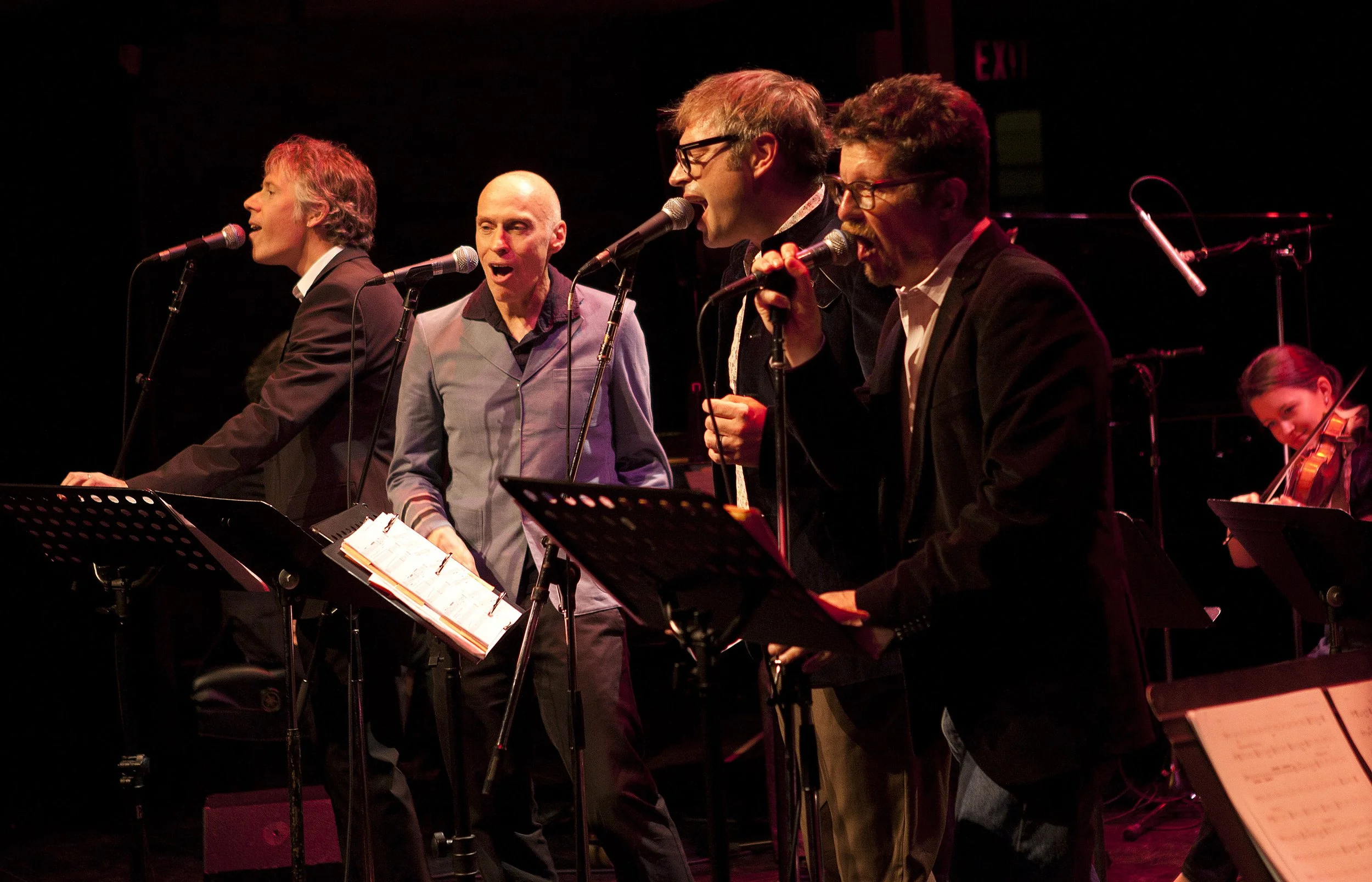  From left to right: Craig Northey, John Mann, Steven Page, Andy Maize, Veronique Mathieu Photo by John Lauener 