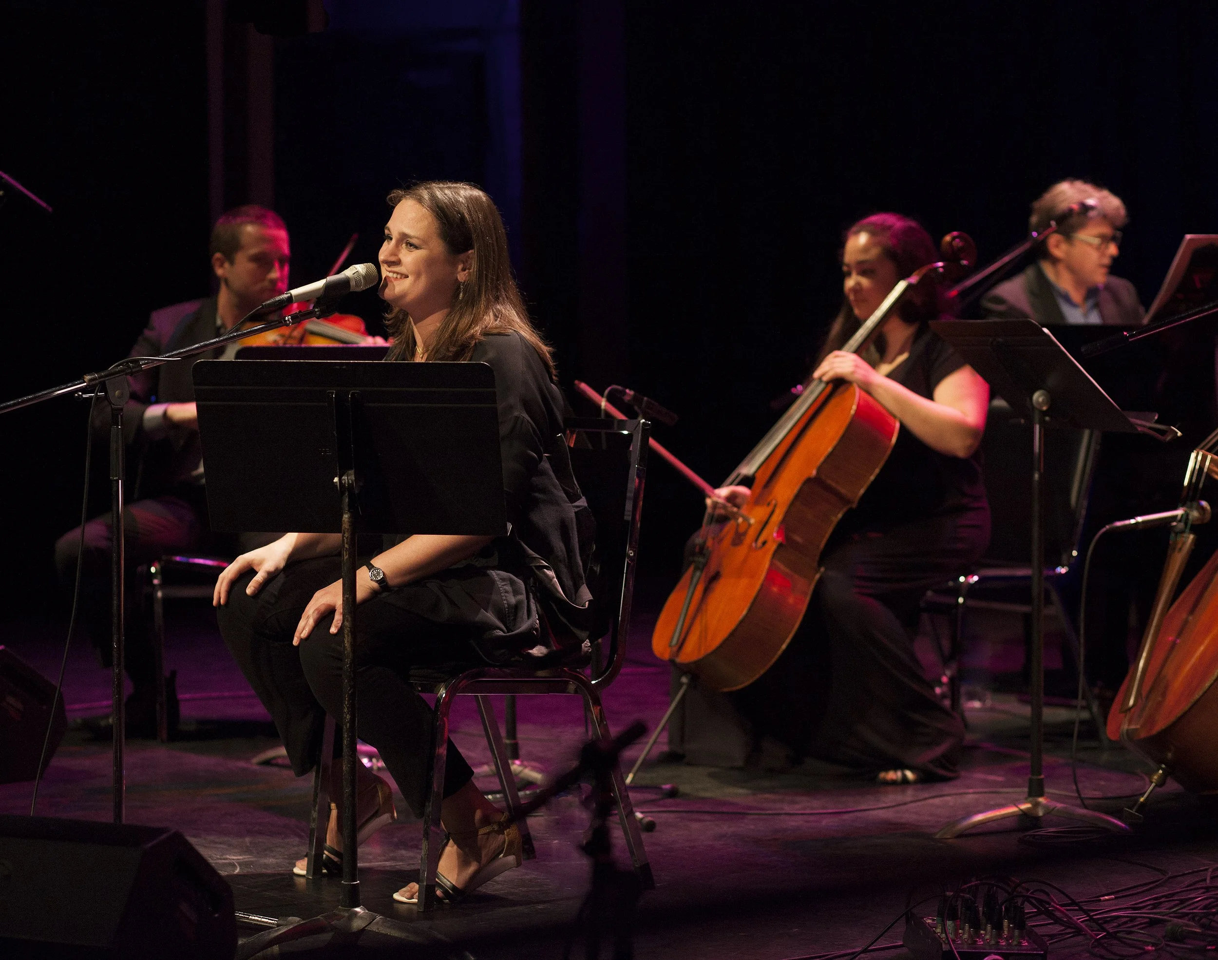 From left to right: Benjamin Bowman, Madeleine Peyroux, Rachel Mercer, Andrew Burashko. Photo by John Lauener 