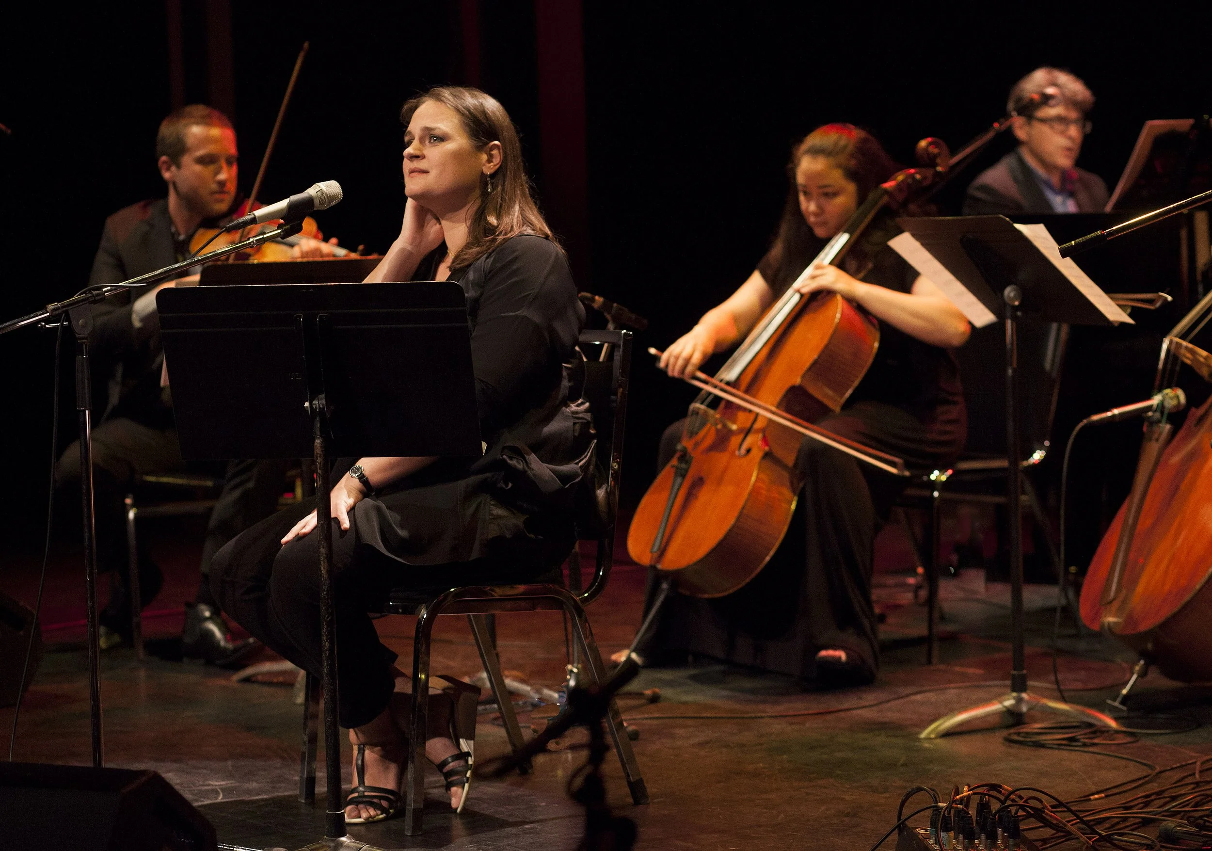  From left to right: Benjamin Bowman, Madeleine Peyroux, Rachel Mercer, Andrew Burashko Photo by John Lauener 