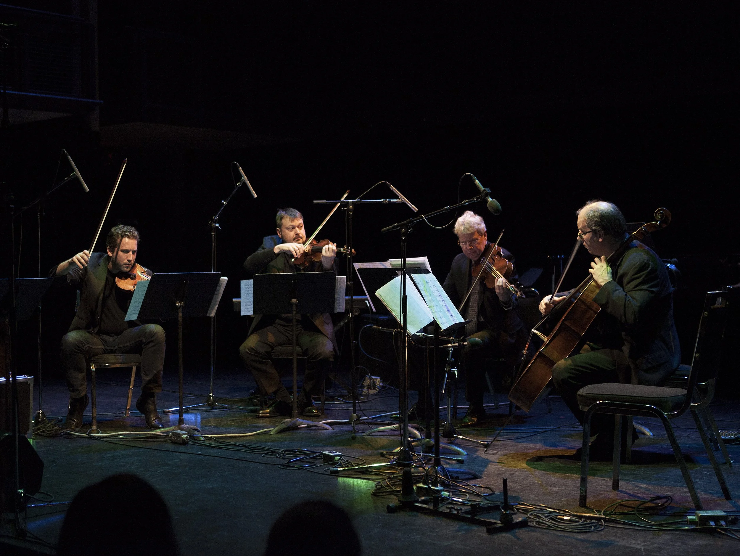  From left to right: Benjamin Bowman, Stephen Sitarski, Steven Dann, Thomas Wiebe Photo by John Lauener 