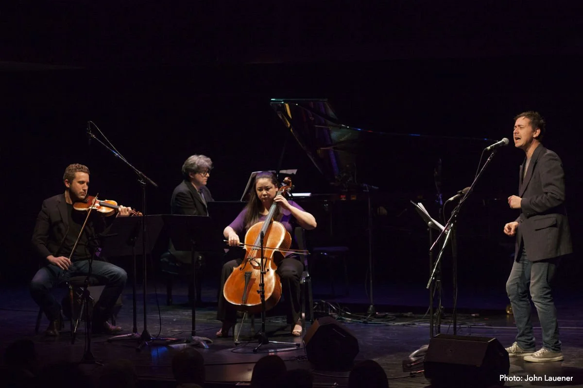  From left to right: Benjamin Bowman, Andrew Burashko, Rachel Mercer, Danny Michel Photo by John Lauener 