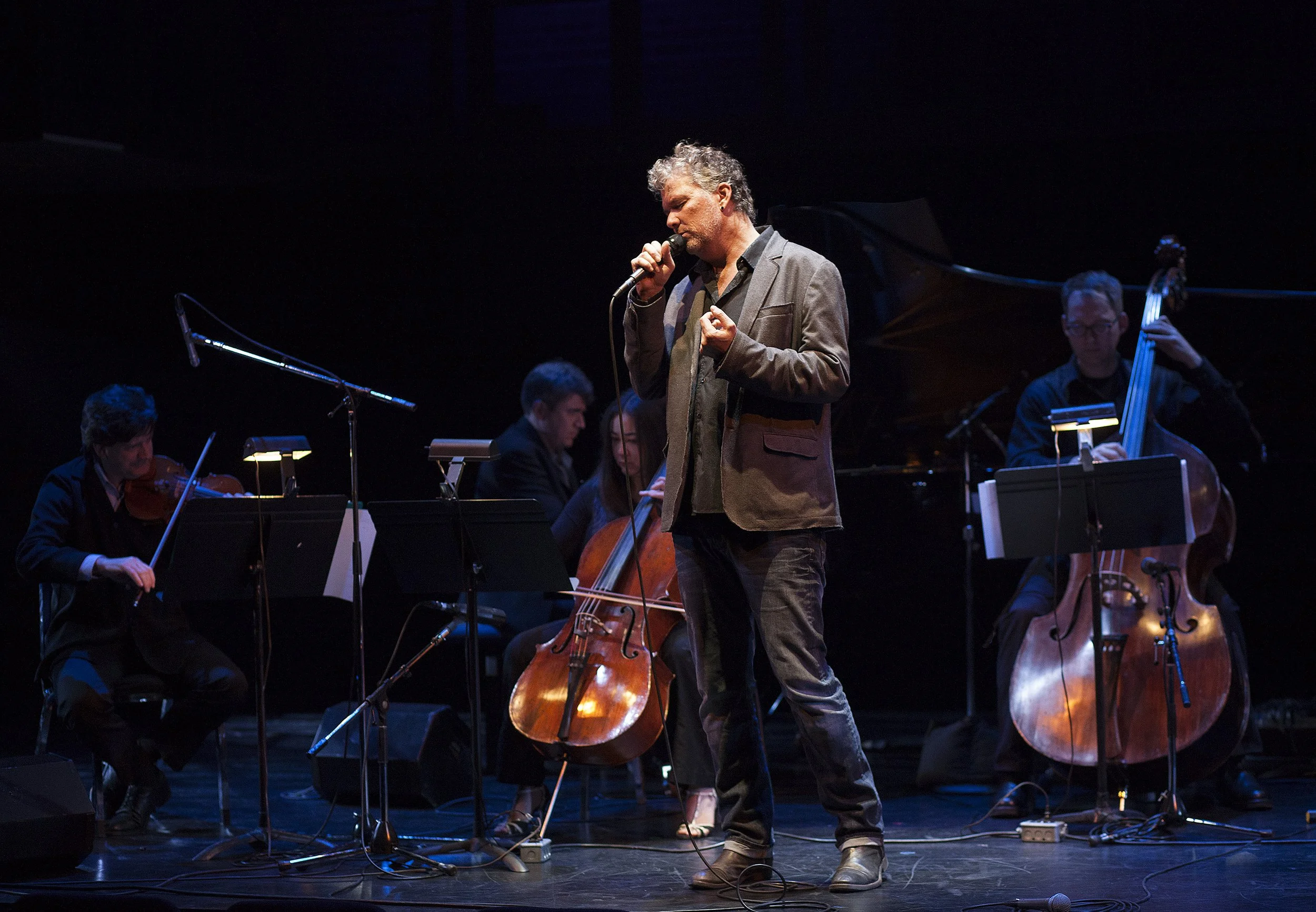  From left to right: Barry Shiffman, Andrew Burashko, Rachel Mercer, Gregory Hoskins, Andrew Downing Photo by John Lauener 