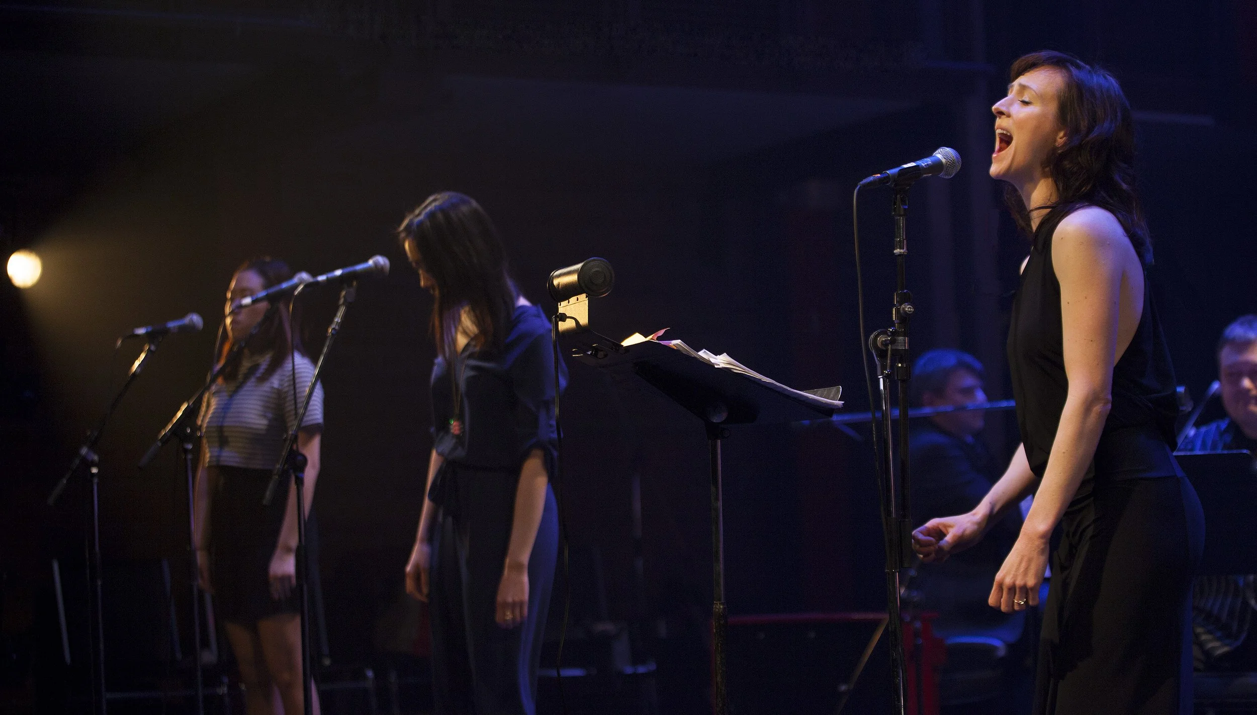  From left to right: Chris Kim, Jessica Leung, Sarah Slean Photo by John Lauener 