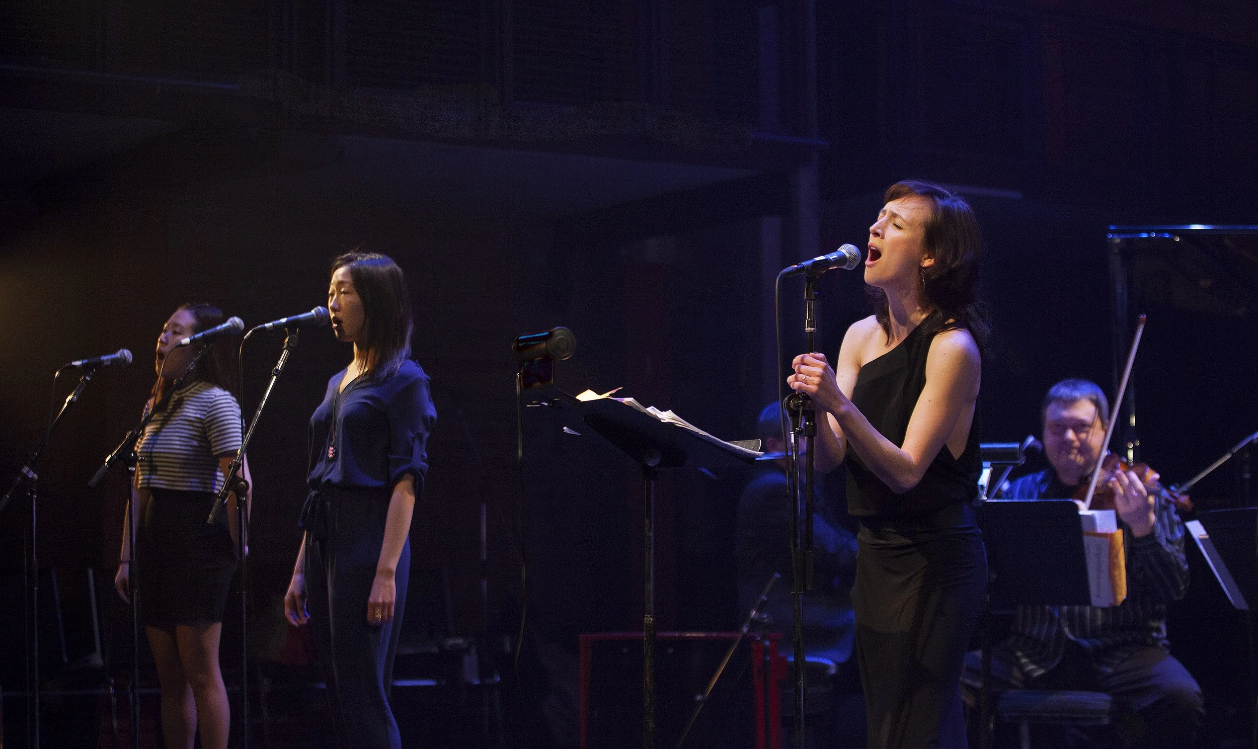  From left to right: Chris Kim, Jessica Leung, Sarah Slean Photo by John Lauener 