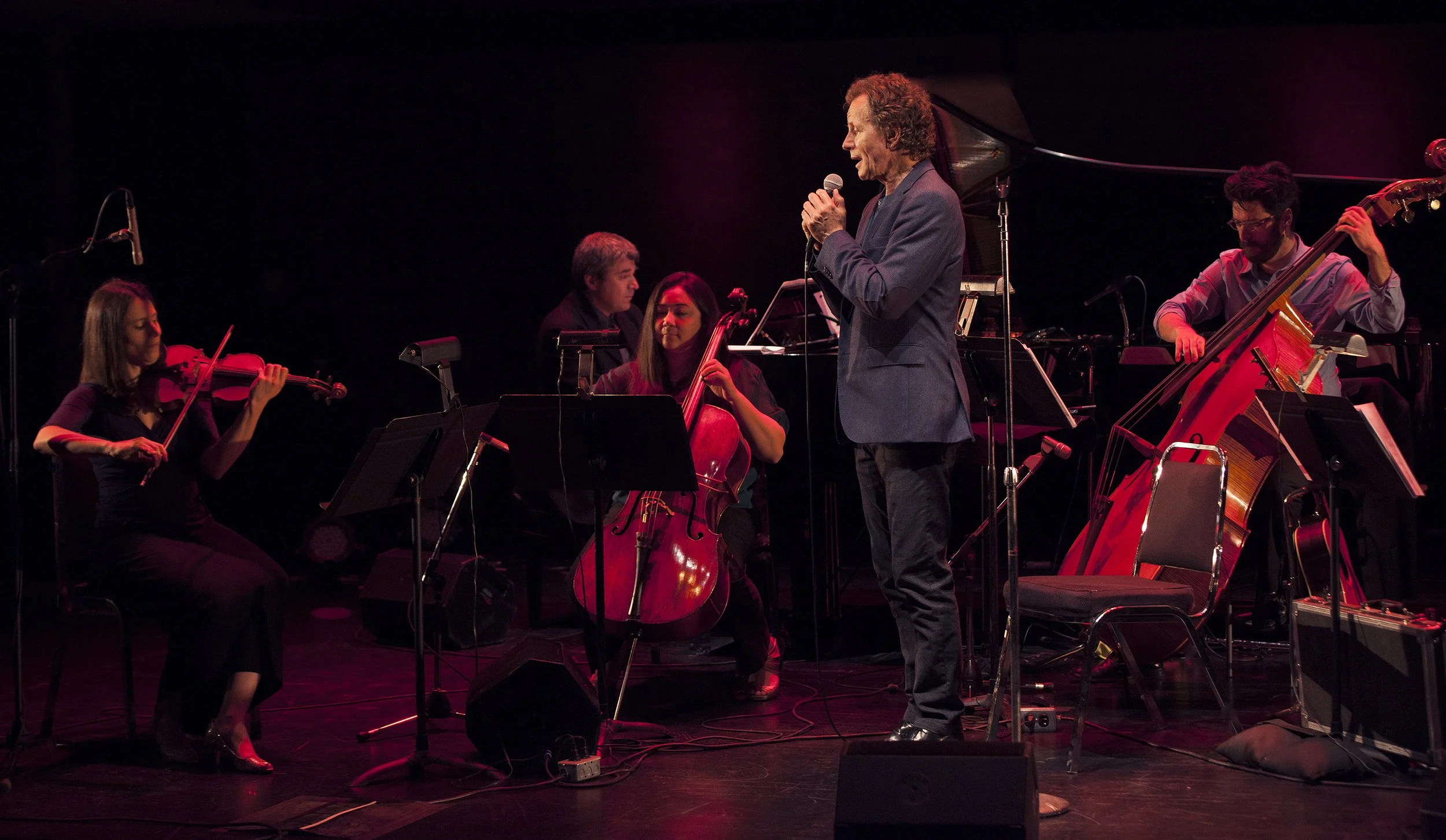  From left to right: Amanda Goodburn, Andrew Burashko, Rachel Mercer, Brent Carver, Joseph Phillps Photo by John Lauener 