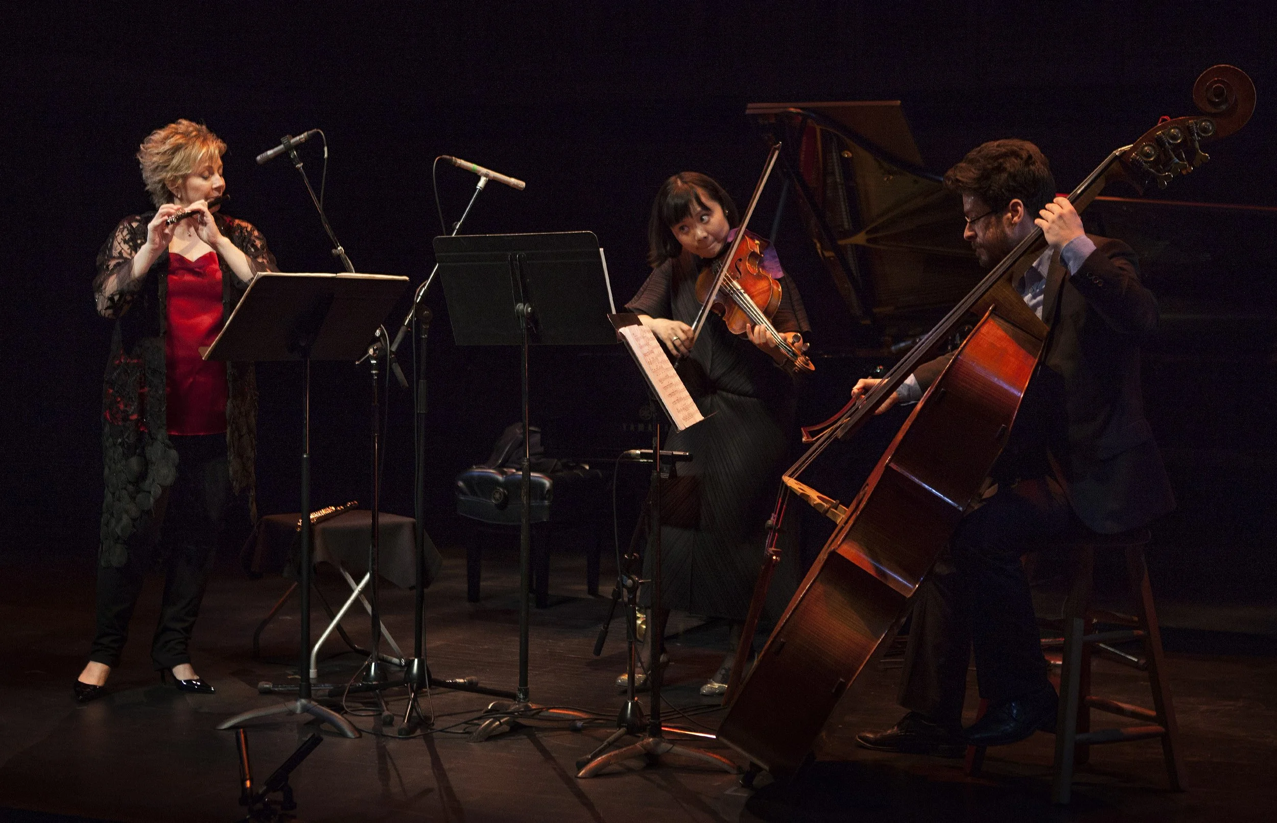  From left to right: Susan Hoeppner, Teng Li, Joseph Phillips Photo by John Lauener 