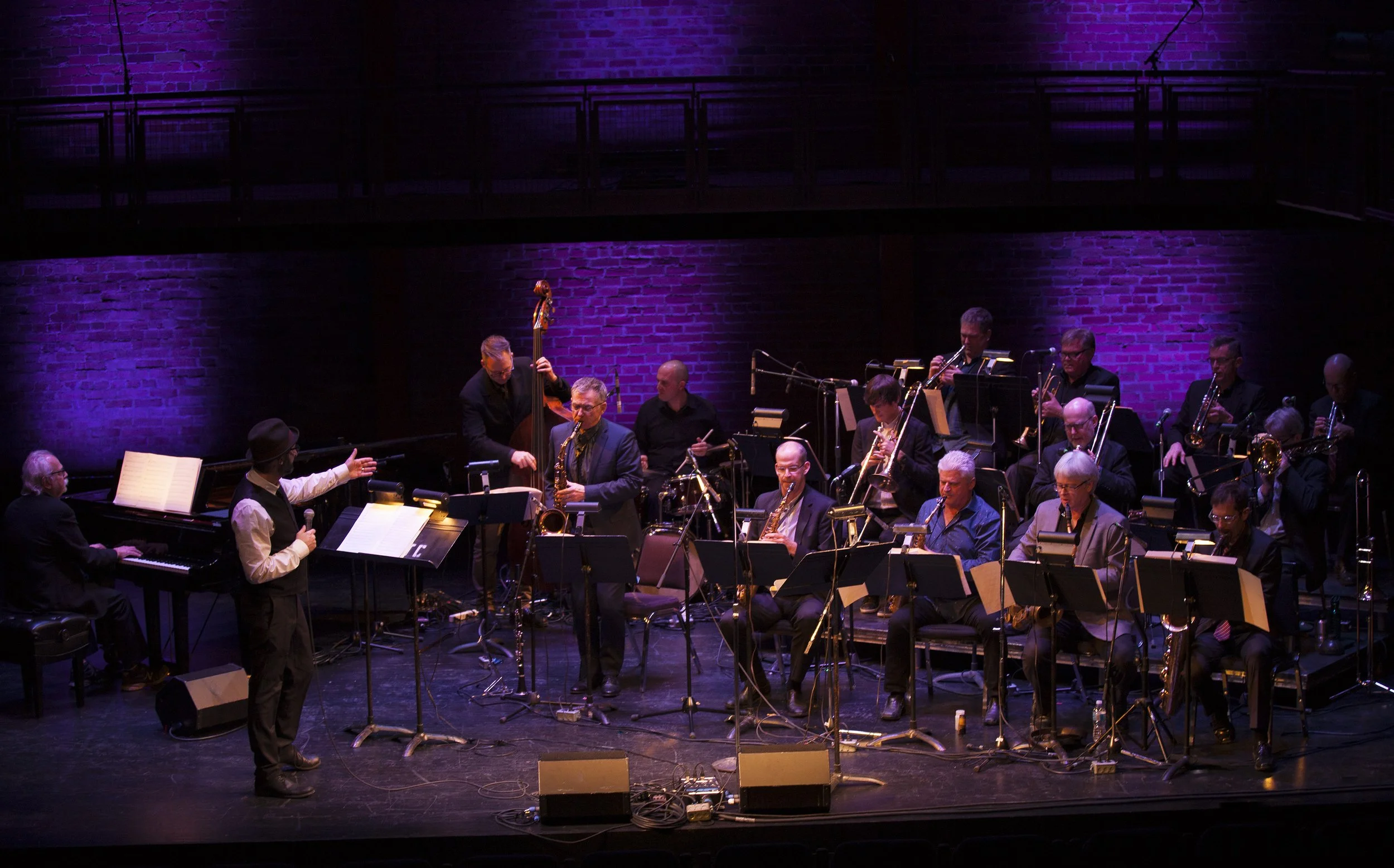  From left to right: Tom Szczesniak, David Wall, Andrew Downing, Vern Dorge, Nick Fraser, Andy Ballantyne, Christian Overton, John Johnson, Kevin Turcotte, Steve McDade, Rob Somerville, Mike Murley, Larry Larson, Perry White, Al Kay, John MacLeod Pho