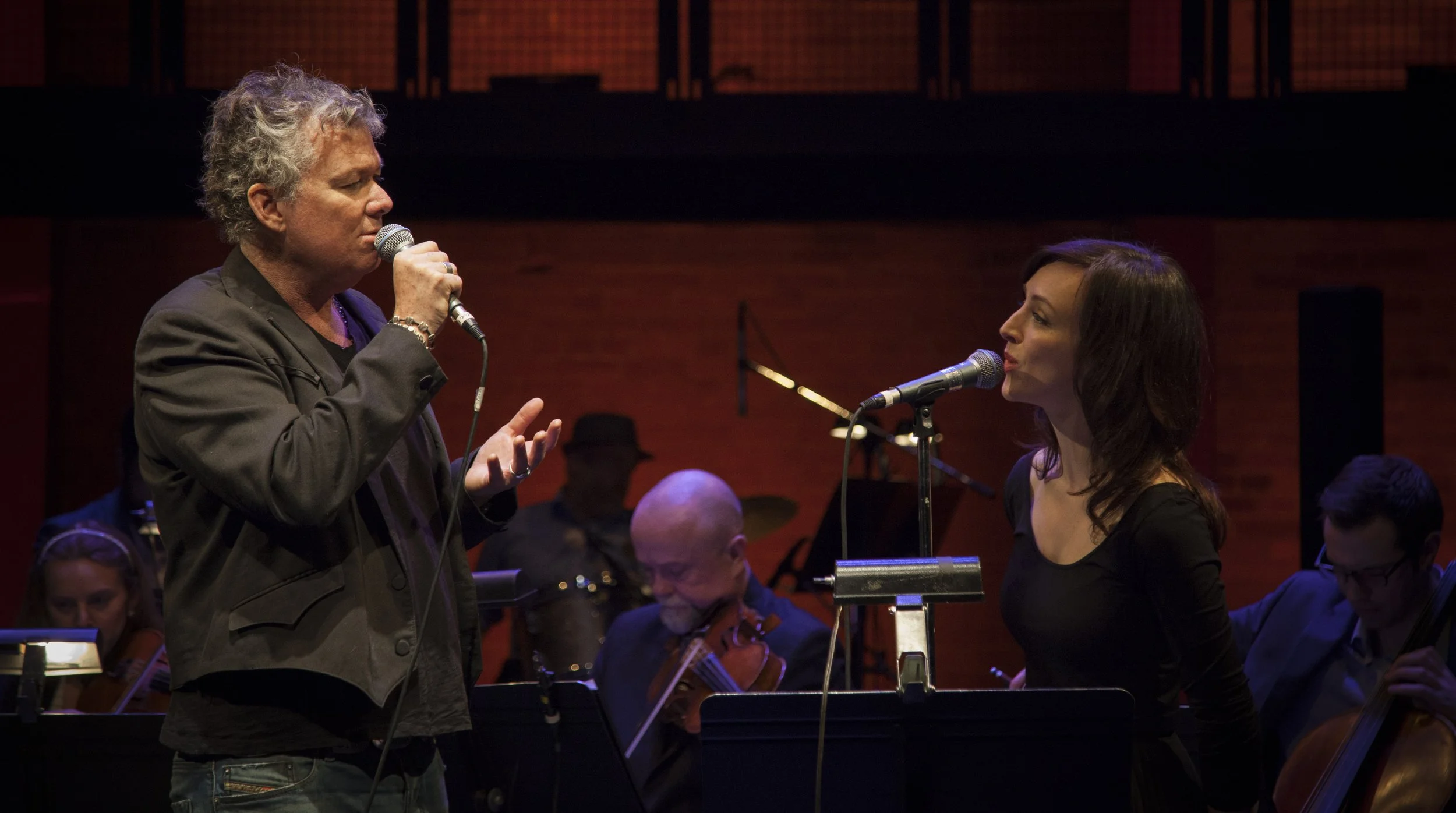 From left to right: Gregory Hoskins, Sarah Slean Photo by John Lauener 
