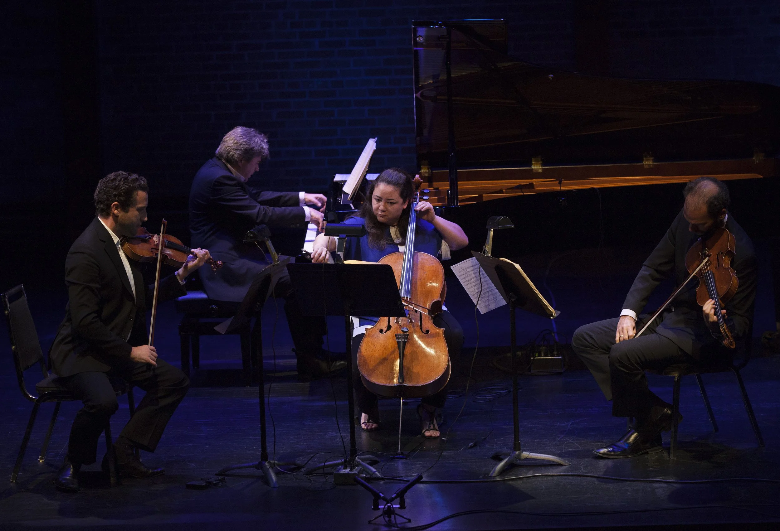  From left to right: Benjamin Bowman, Andrew Burashko, Rachel Mercer, Jethro Marks Photo by John Lauener 