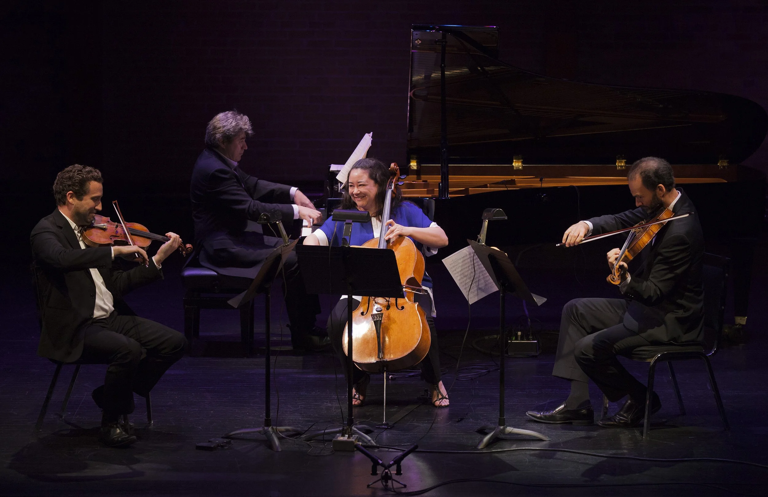  From left to right: Benjamin Bowman, Andrew Burashko, Rachel Mercer, Jethro Marks Photo by John Lauener 