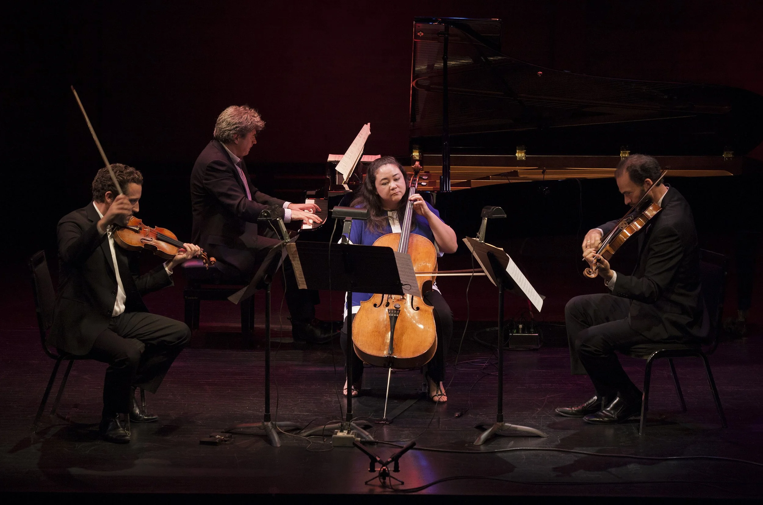  From left to right:  Benjamin Bowman, Andrew Burashko, Rachel Mercer, Jethro Marks Photo by John Lauener 
