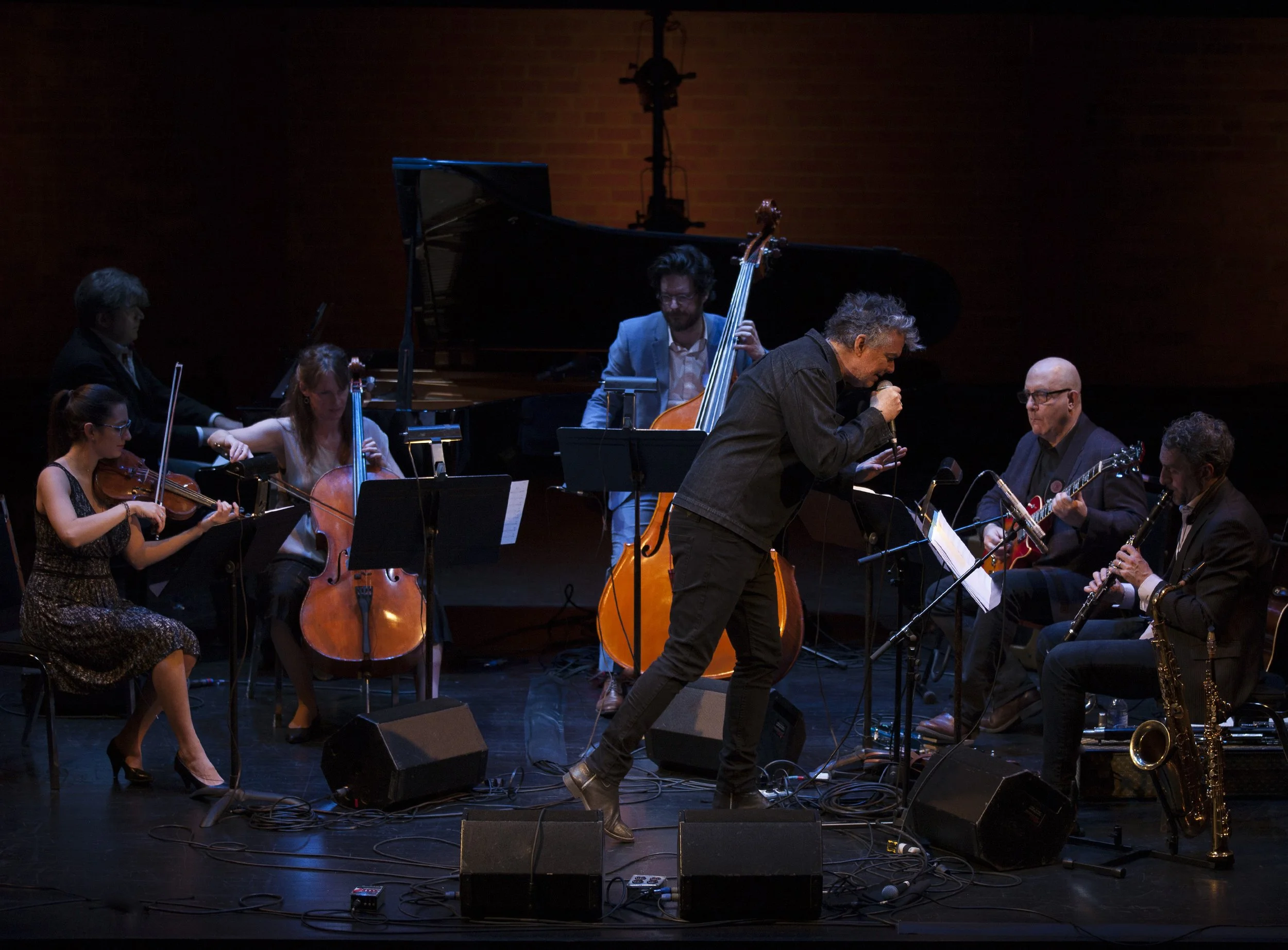  From left to right: Sheila Jaffé, Andrew Burashko, Amy Laing, Joseph Phillips, Gregory Hoskins, Rob Piltch, Rob Carli Photo by John Lauener 