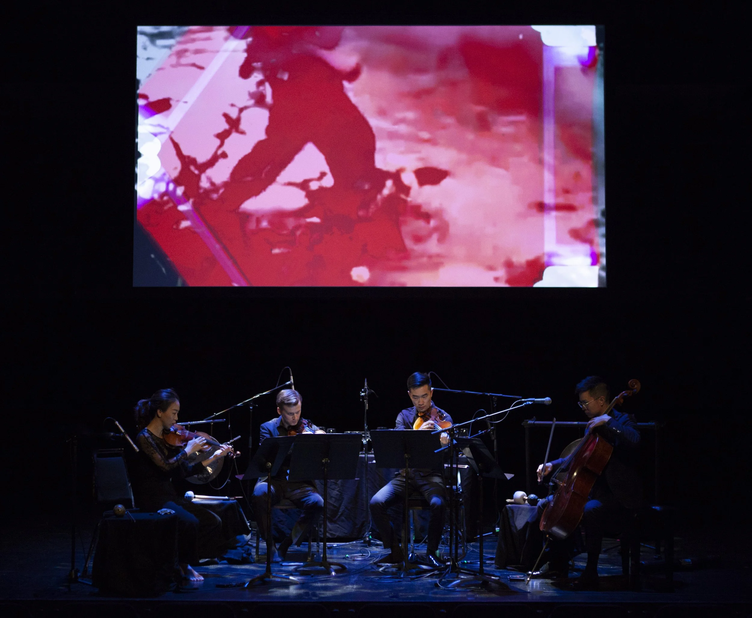  From left to right: Luri Lee, Jeffrey Dyrda, Hezekiah Leung, Jonathan Lo (Rolston String Quartet) Photo by John Lauener 