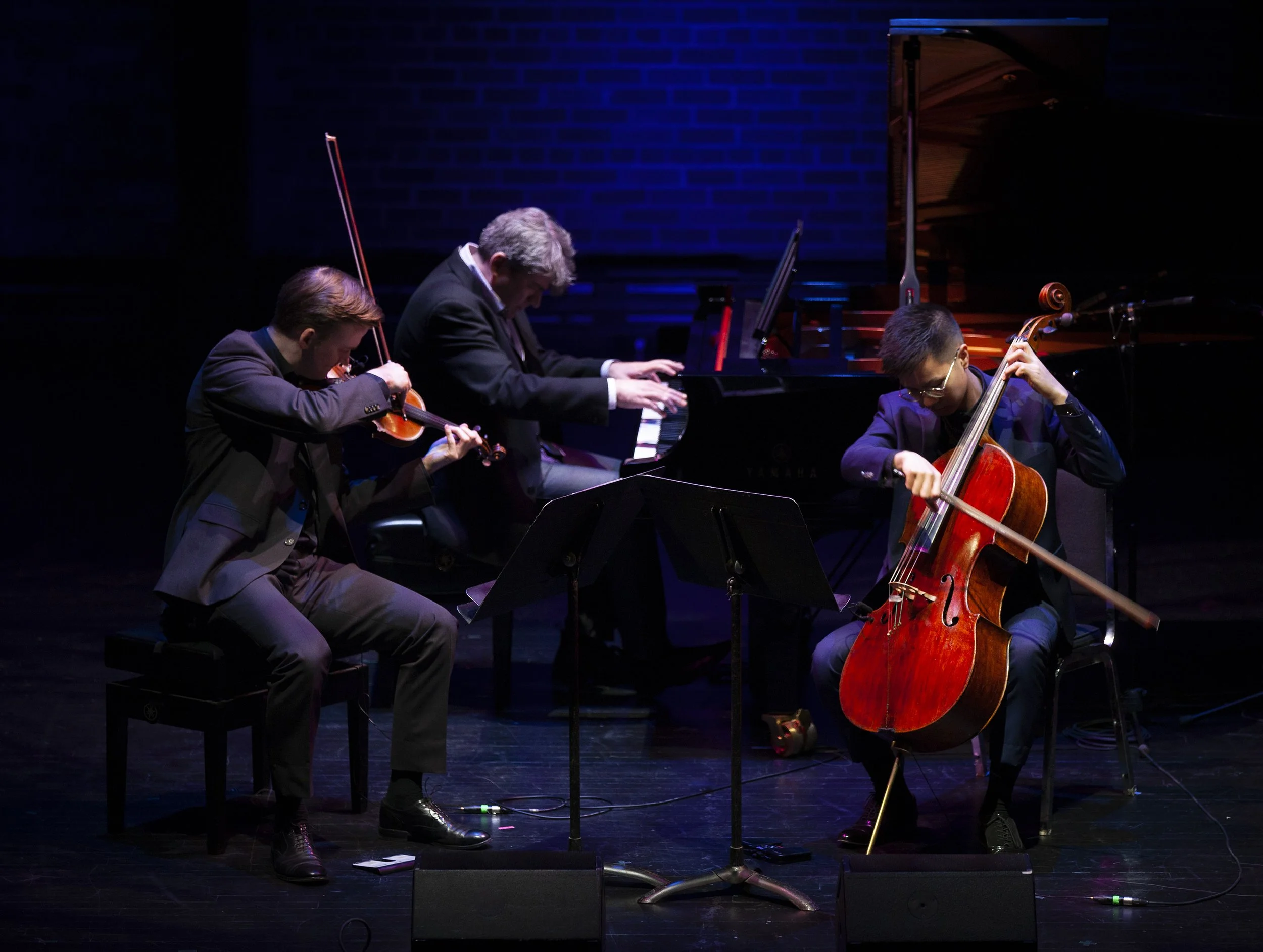  From left to right: Jeffrey Dyrda, Andrew Burashko, Jonathan Lo Photo by John Lauener 