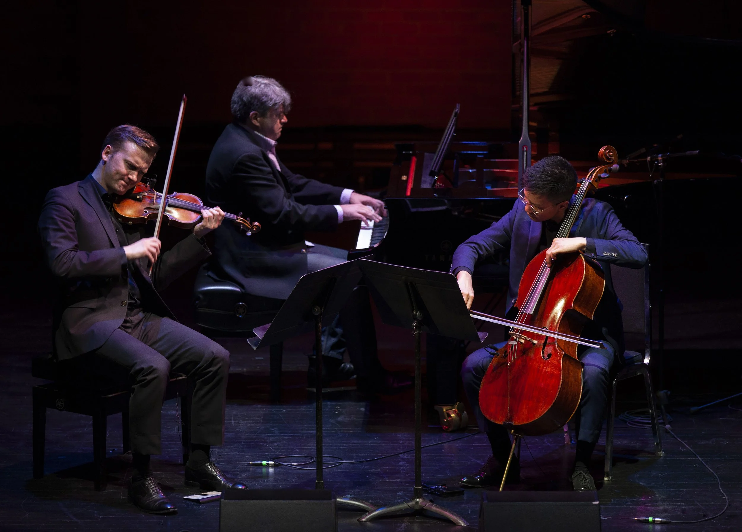  From left to right: Jeffrey Dyrda, Andrew Burashko, Jonathan Lo Photo by John Lauener 