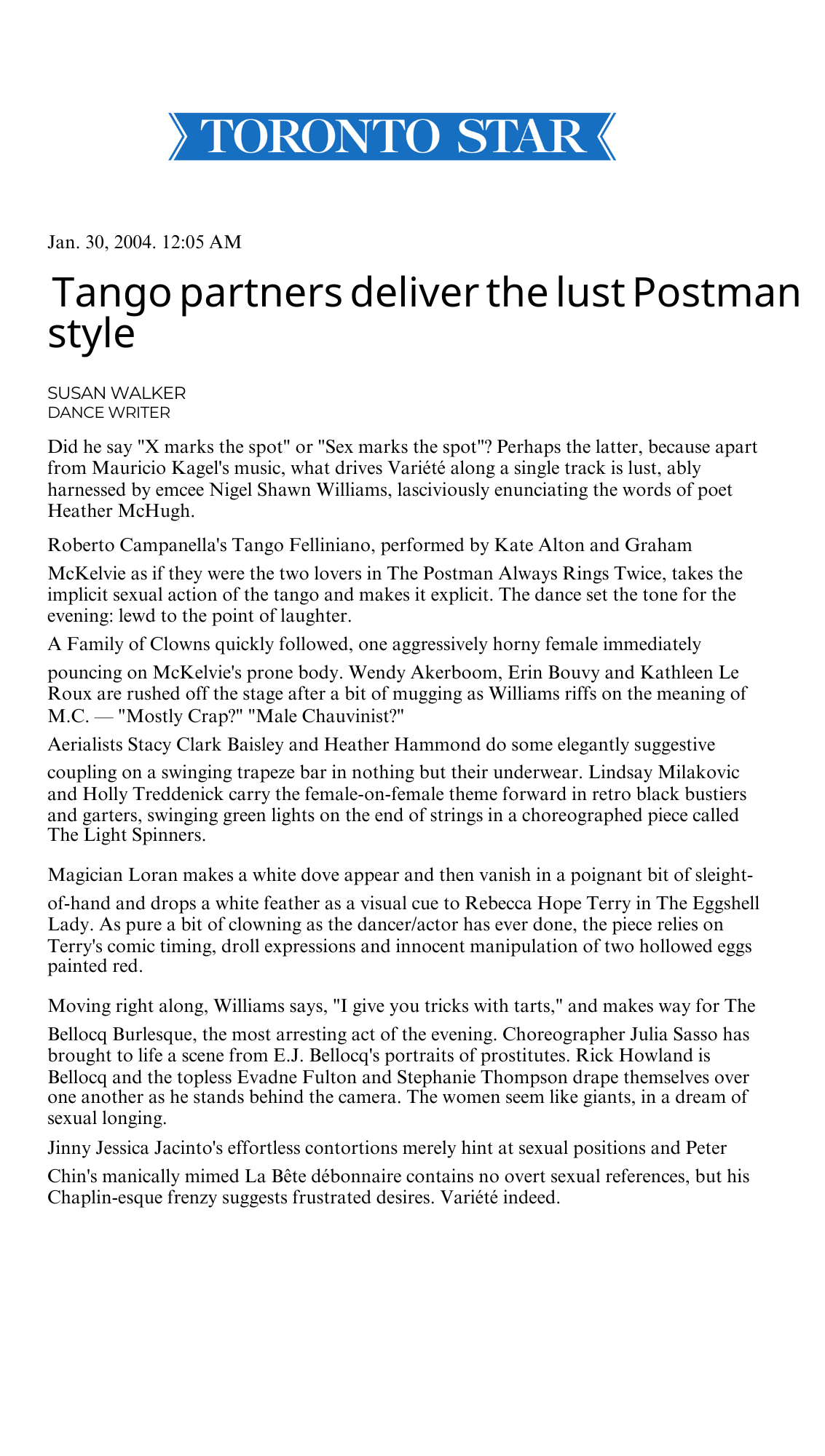 Toronto Star, January 30, 2004