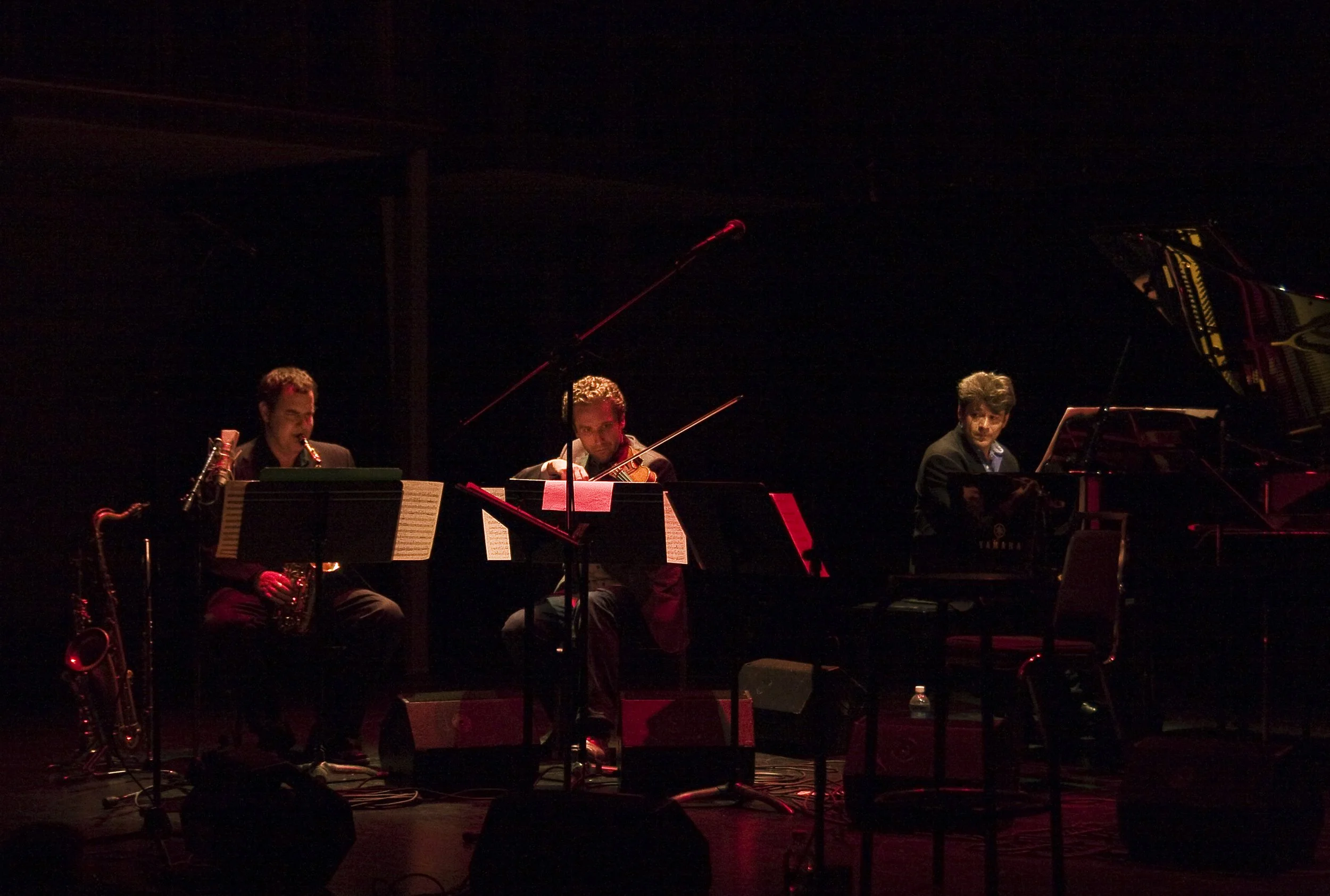  From left to right: Phil Dwyer, Benjamin Bowman, Andrew Burashko Photo by John Lauener 
