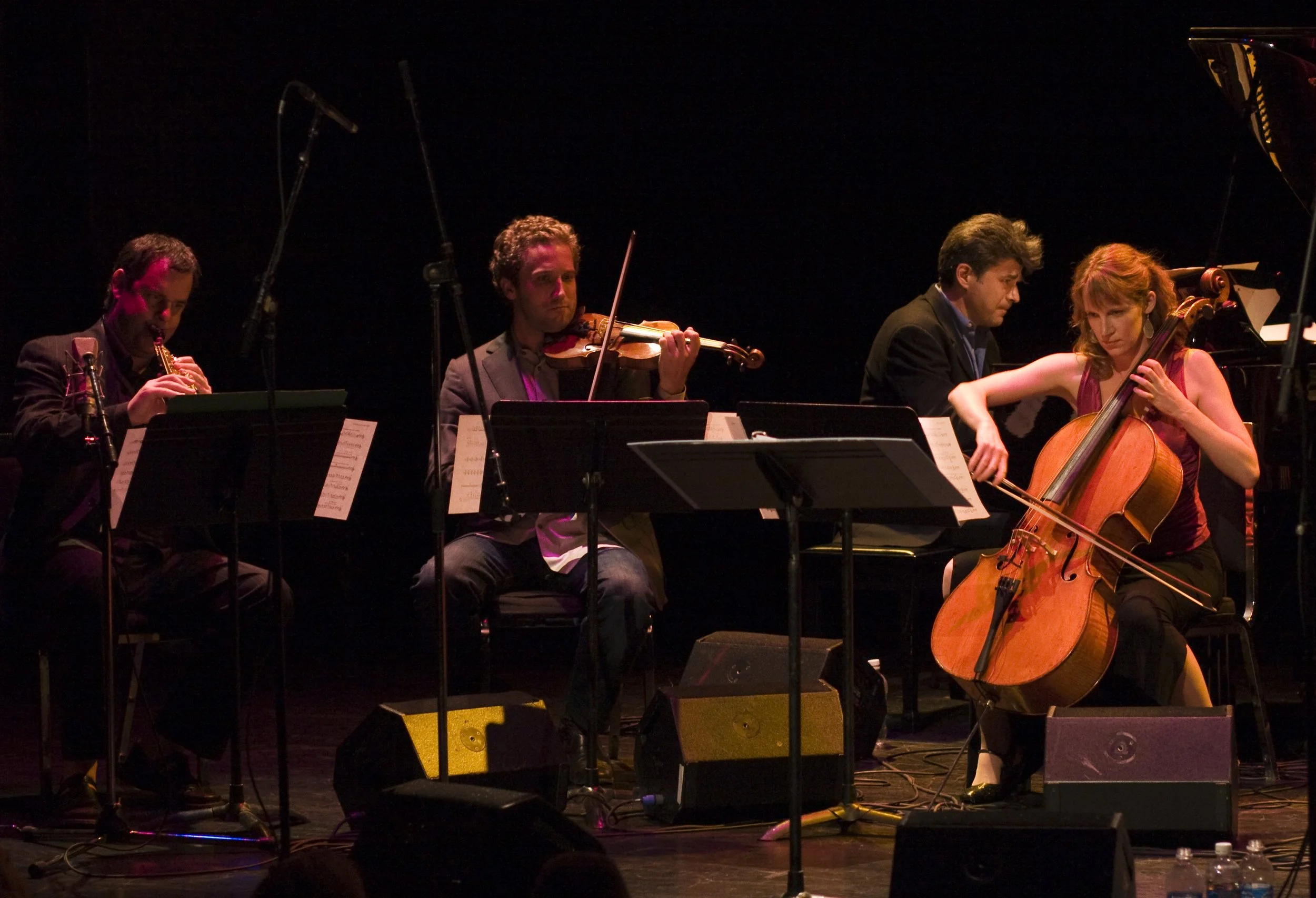  From left to right: Phil Dwyer, Benjamin Bowman, Andrew Burashko, Amy Laing Photo by John Lauener 