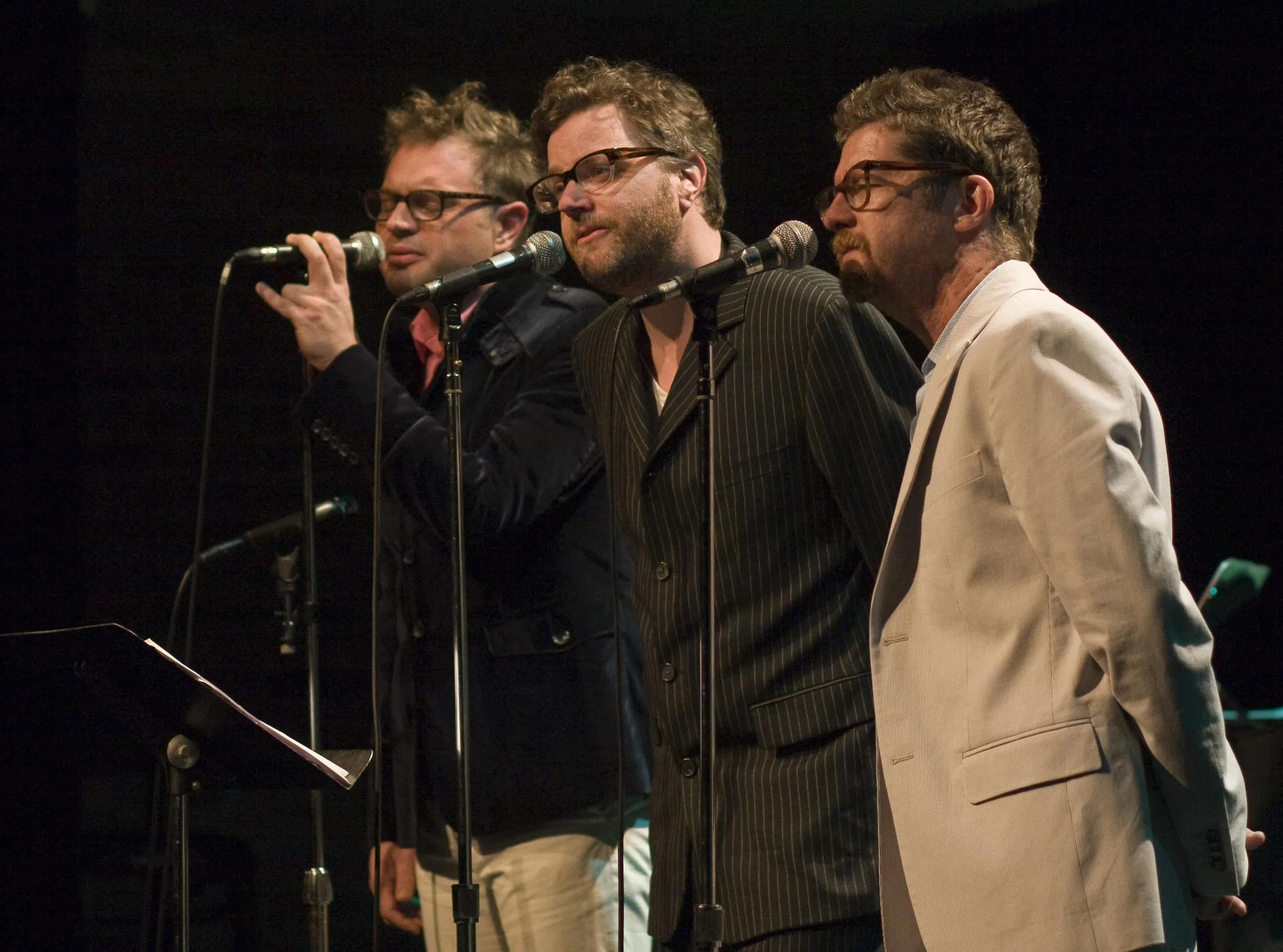  From left to right: Steven Page, Kevin Hearn, Andy Maize Photo by John Lauener 