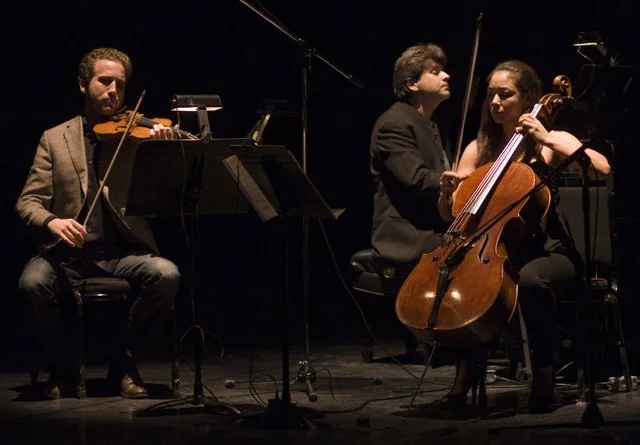  From left to right: Benjamin Bowman, Andrew Burashko, Rachel Mercer Photo by John Lauener 