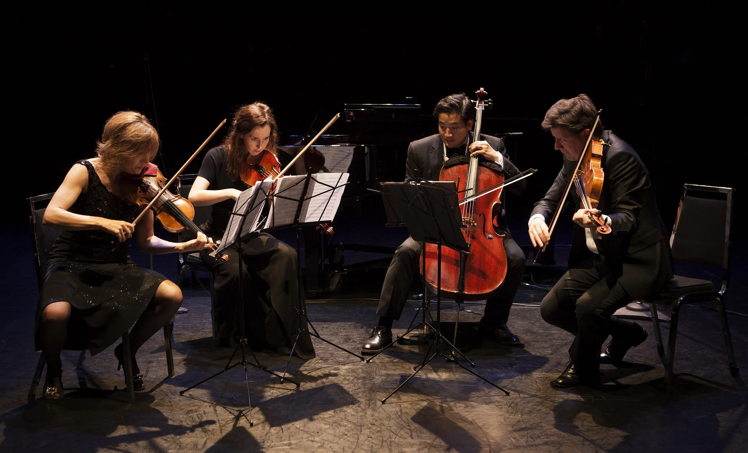  From left to right: Erika Raum, Jennifer Murphy, Adrian Fung, Barry Shiffman Photo by John Lauener 