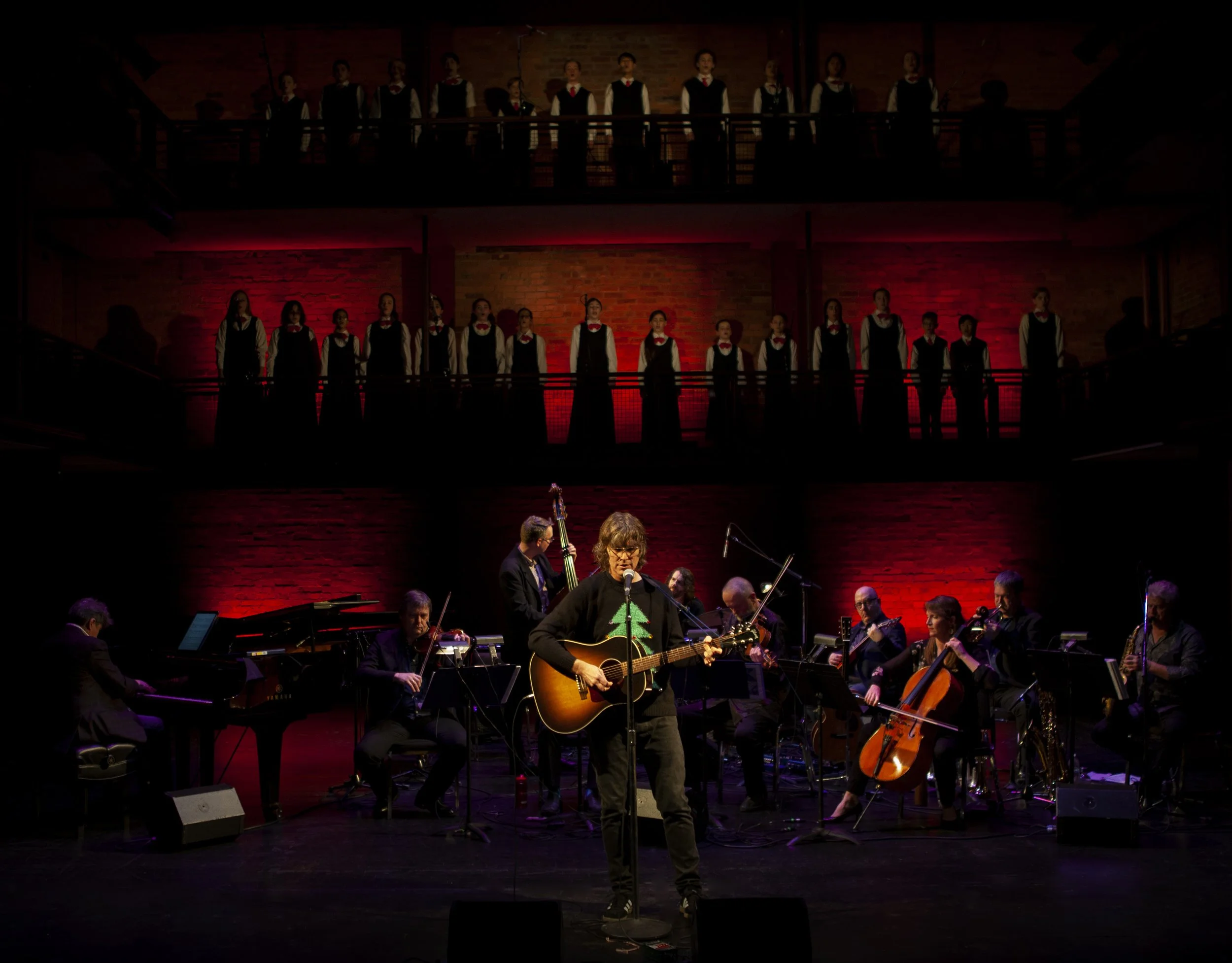  From left to right: Andrew Burashko, Stephen Sitarski, Andrew Downing, Chris Murphy, Davide Direnzo, Douglas Perry, Rob Piltch, Amy Laing, Kevin Turcotte, John Johson, the Canadian Children’s Opera Company 